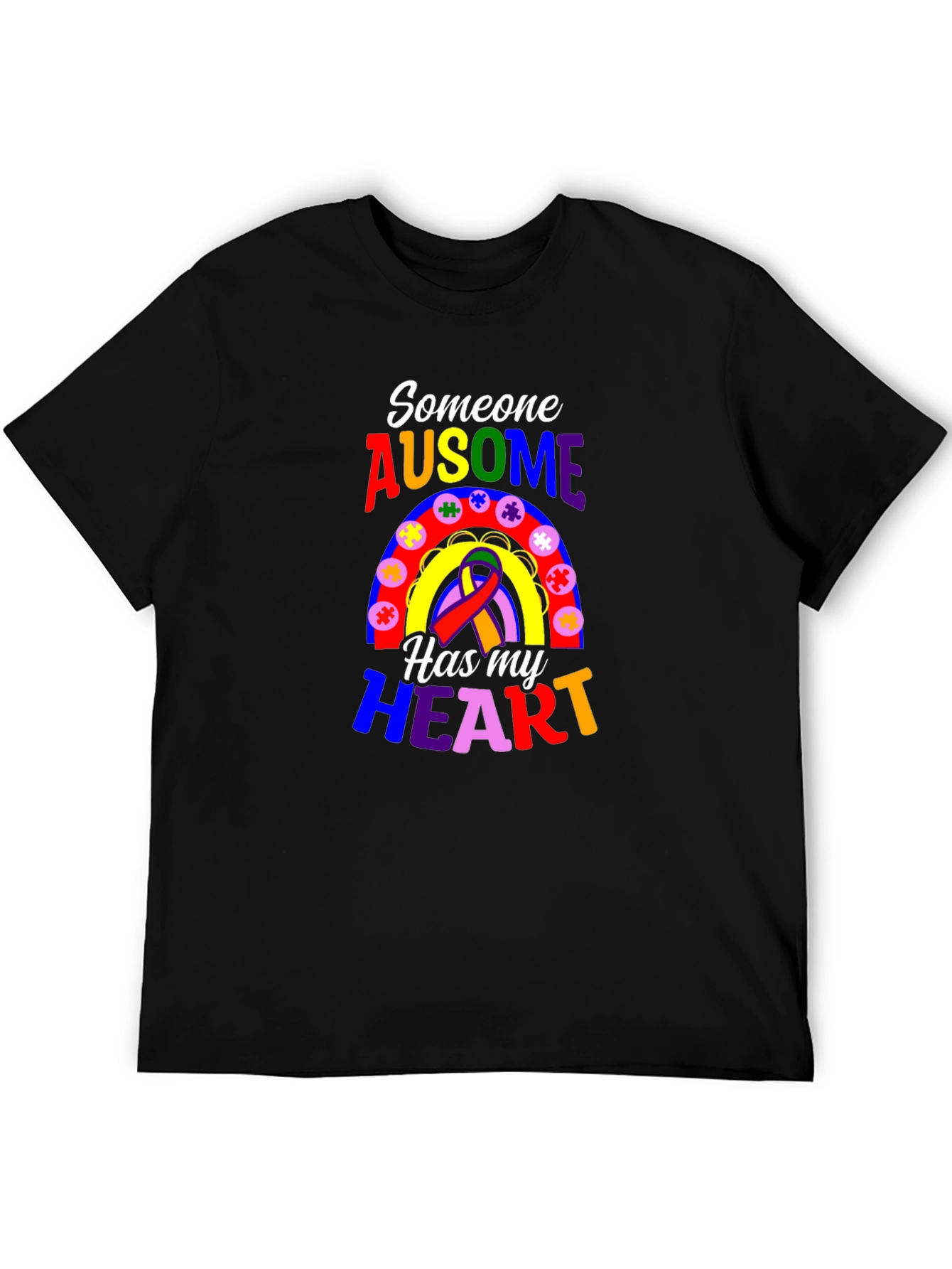 Autism Awareness T-Shirt - Someone Ausome Has My Heart