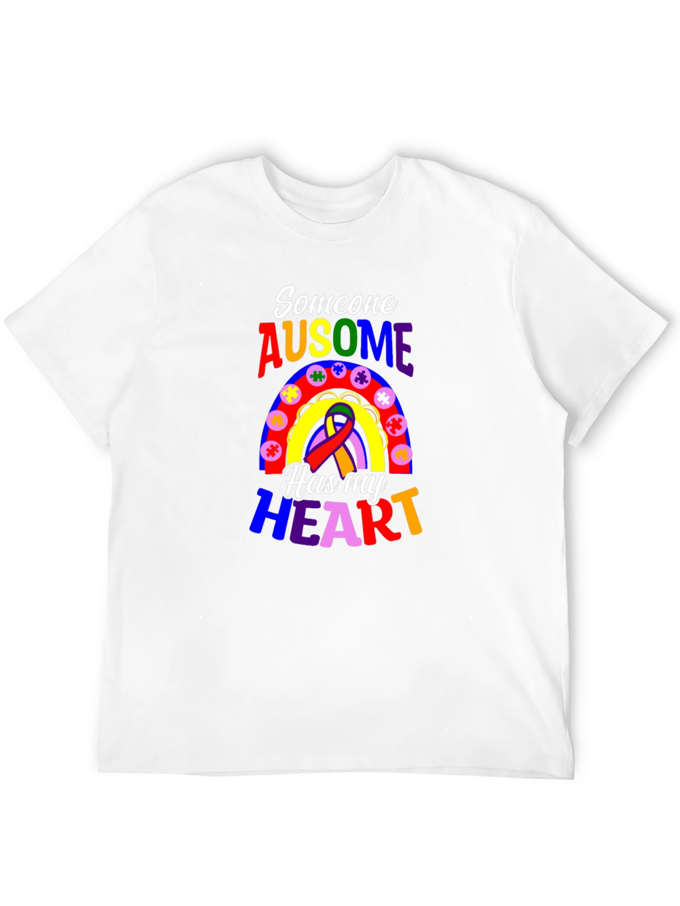 Autism Awareness T-Shirt - Someone Ausome Has My Heart