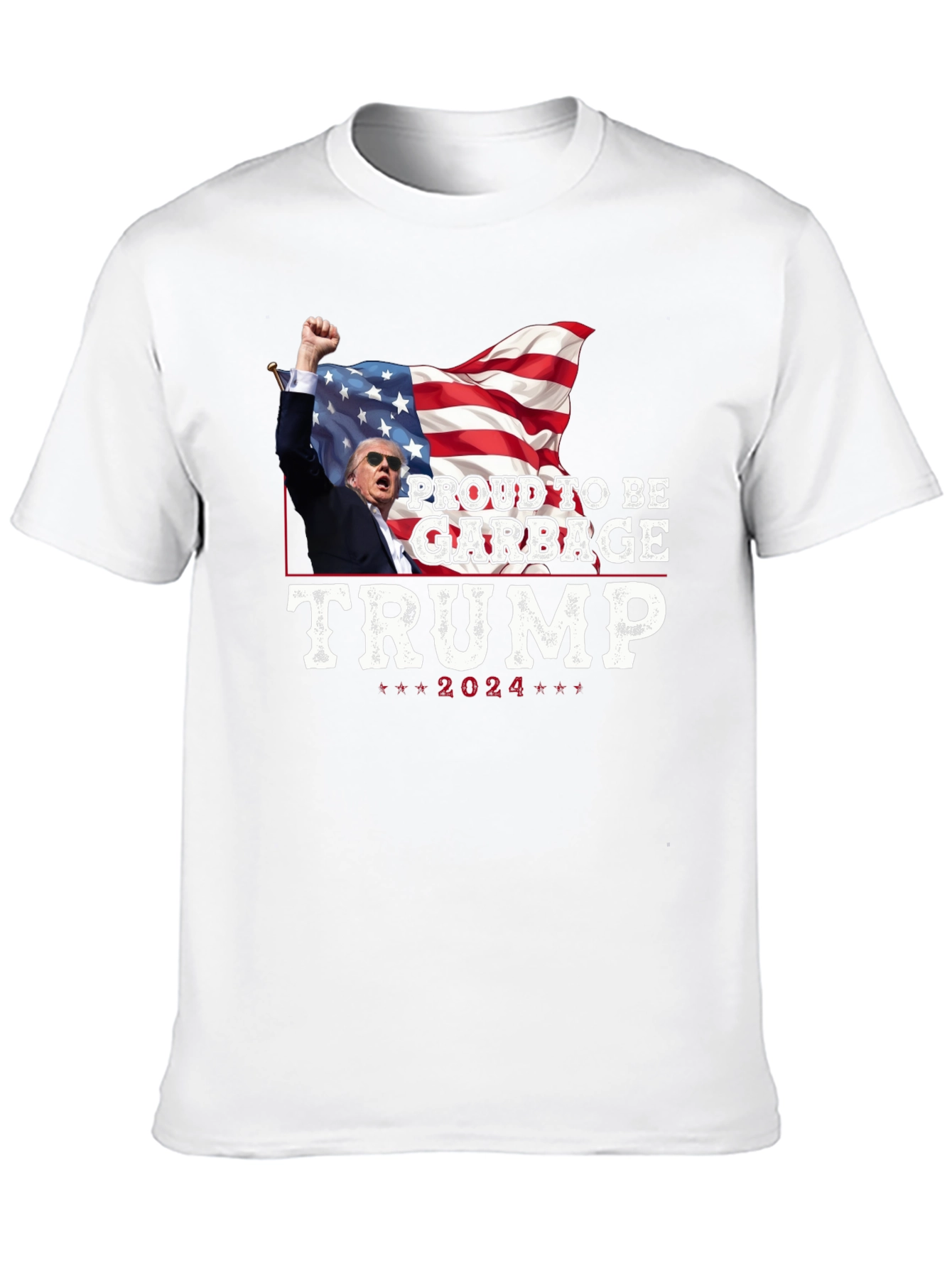 Proud To Be Garbage Trump 2024 Graphic Tee