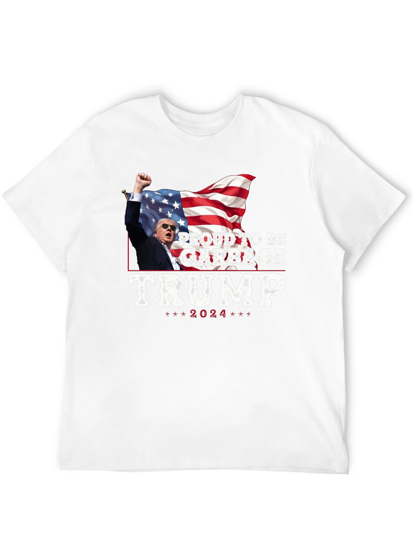 Proud To Be Garbage Trump 2024 Graphic Tee