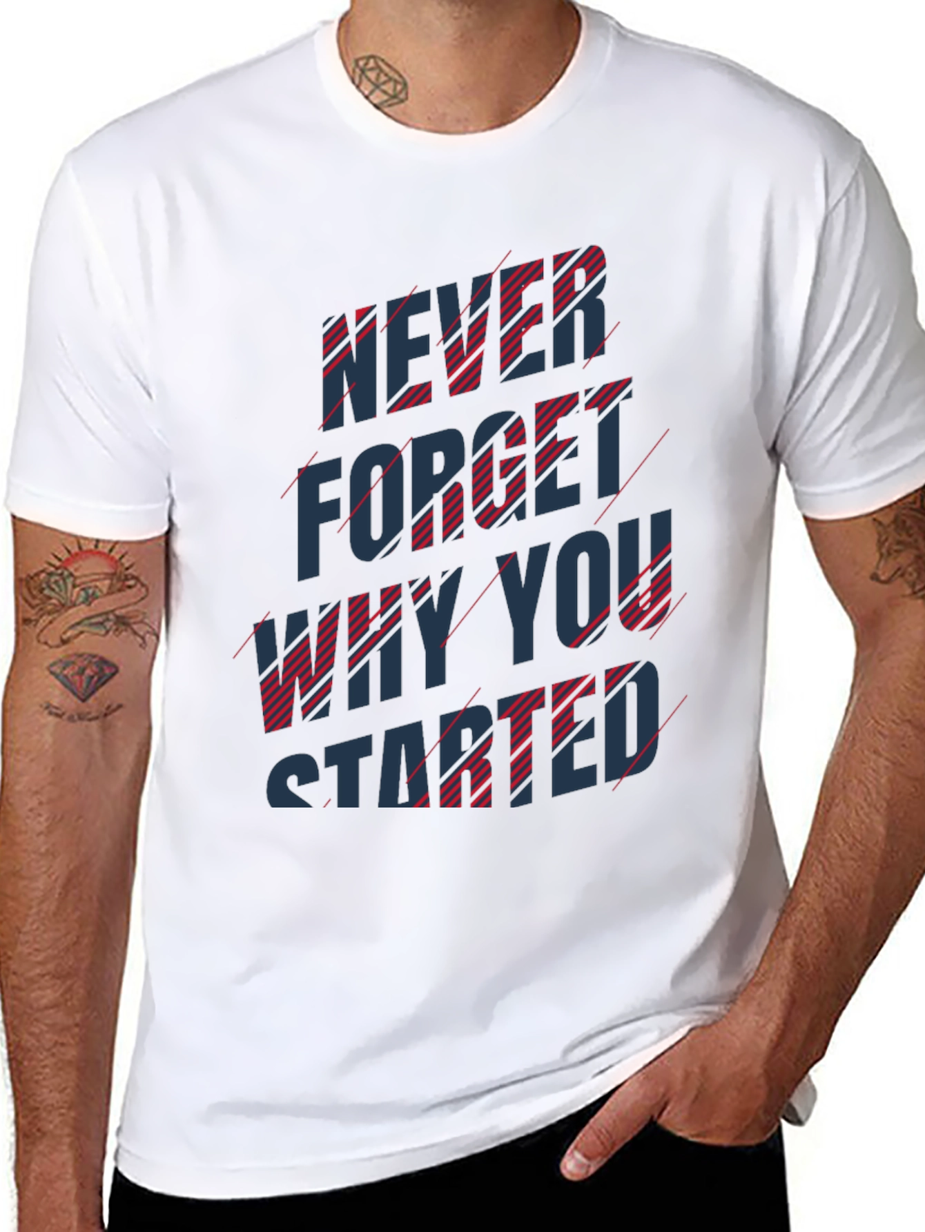 Never Forget Motivational Black T-Shirt