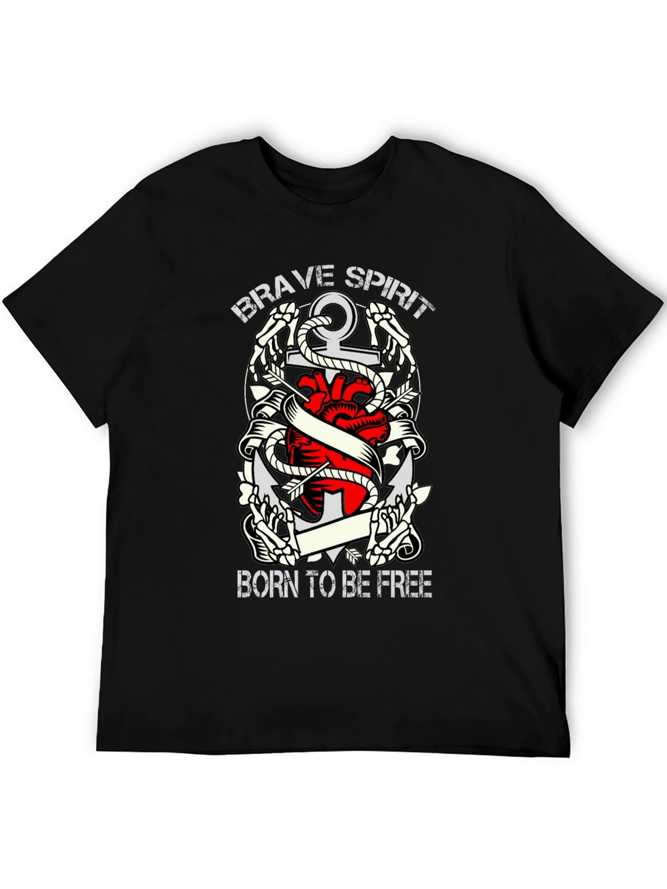 Brave Spirit Born To Be Free Graphic Tee