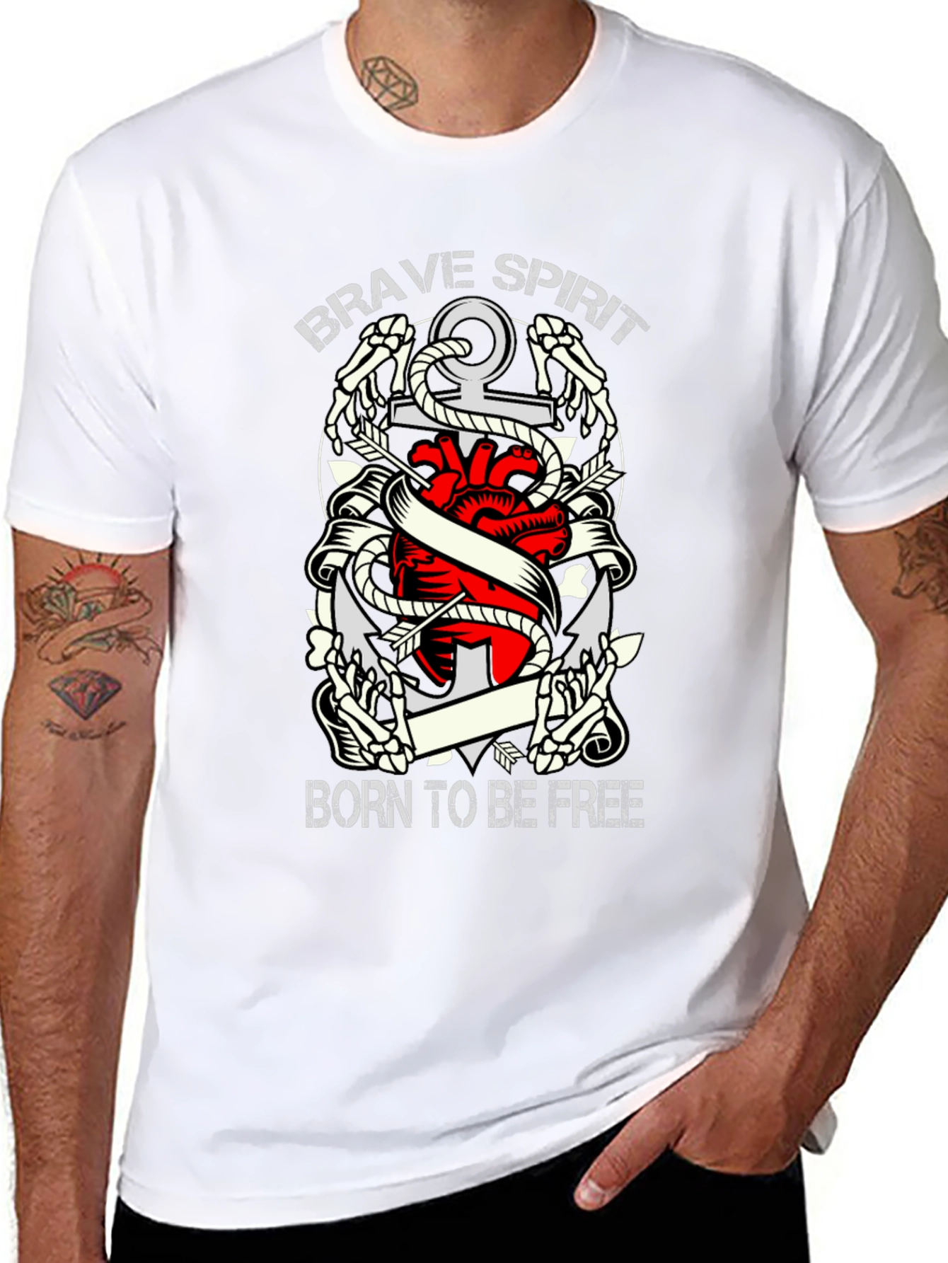Brave Spirit Born To Be Free Graphic Tee
