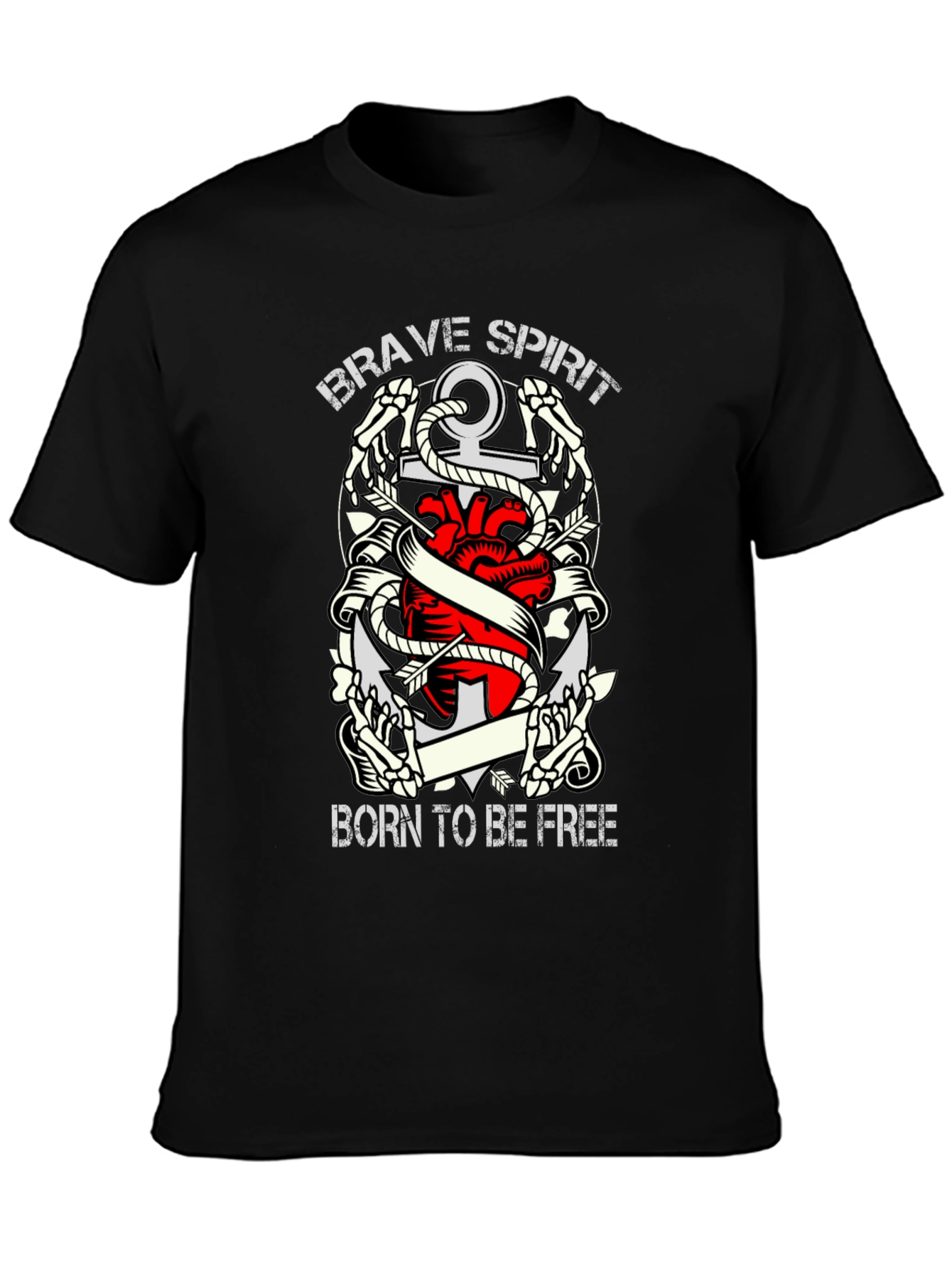 Brave Spirit Born To Be Free Graphic Tee