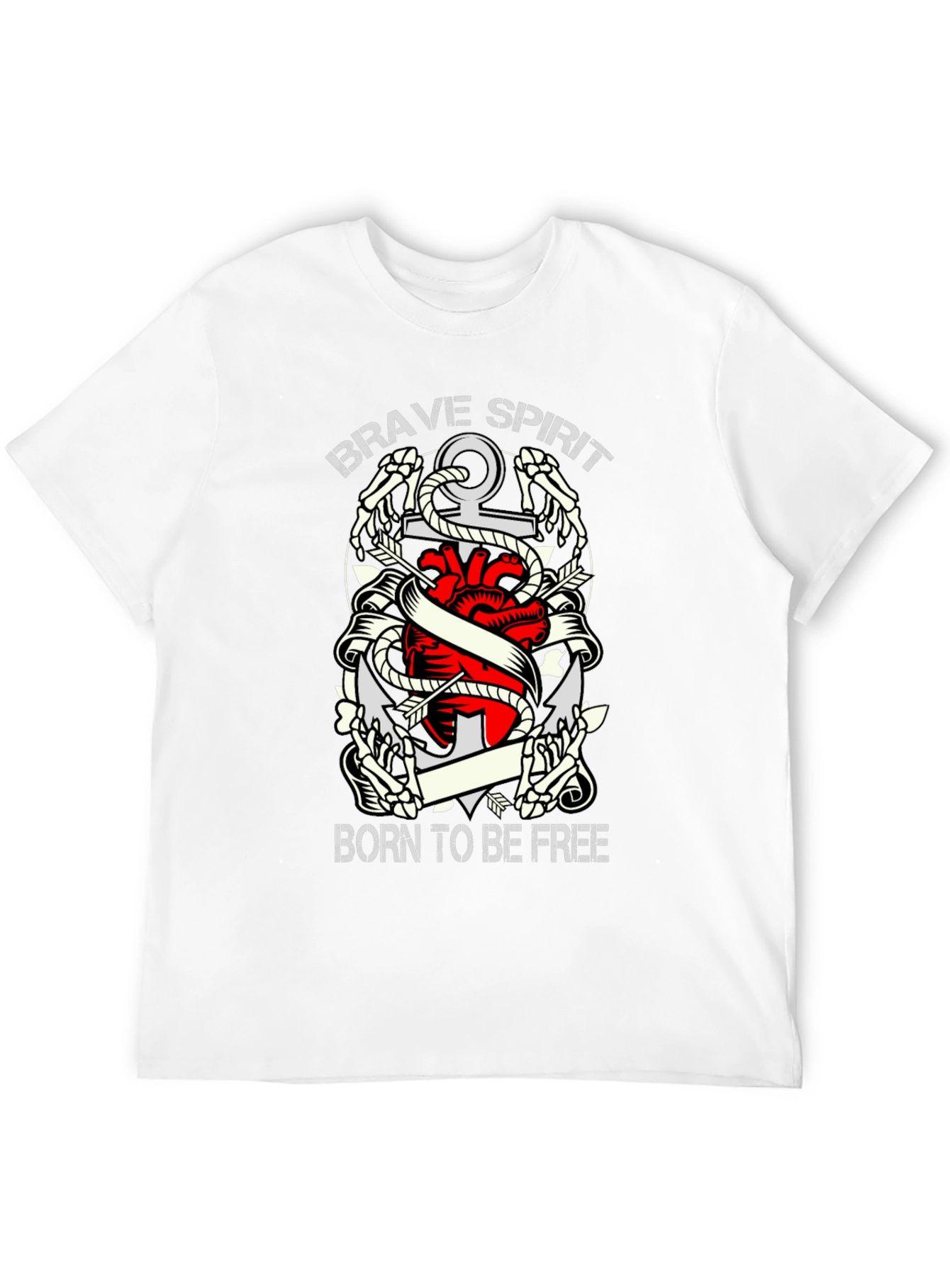 Brave Spirit Born To Be Free Graphic Tee