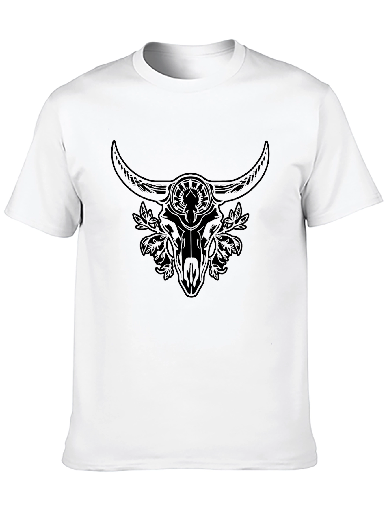 Graphic Bull Skull Black T-Shirt
