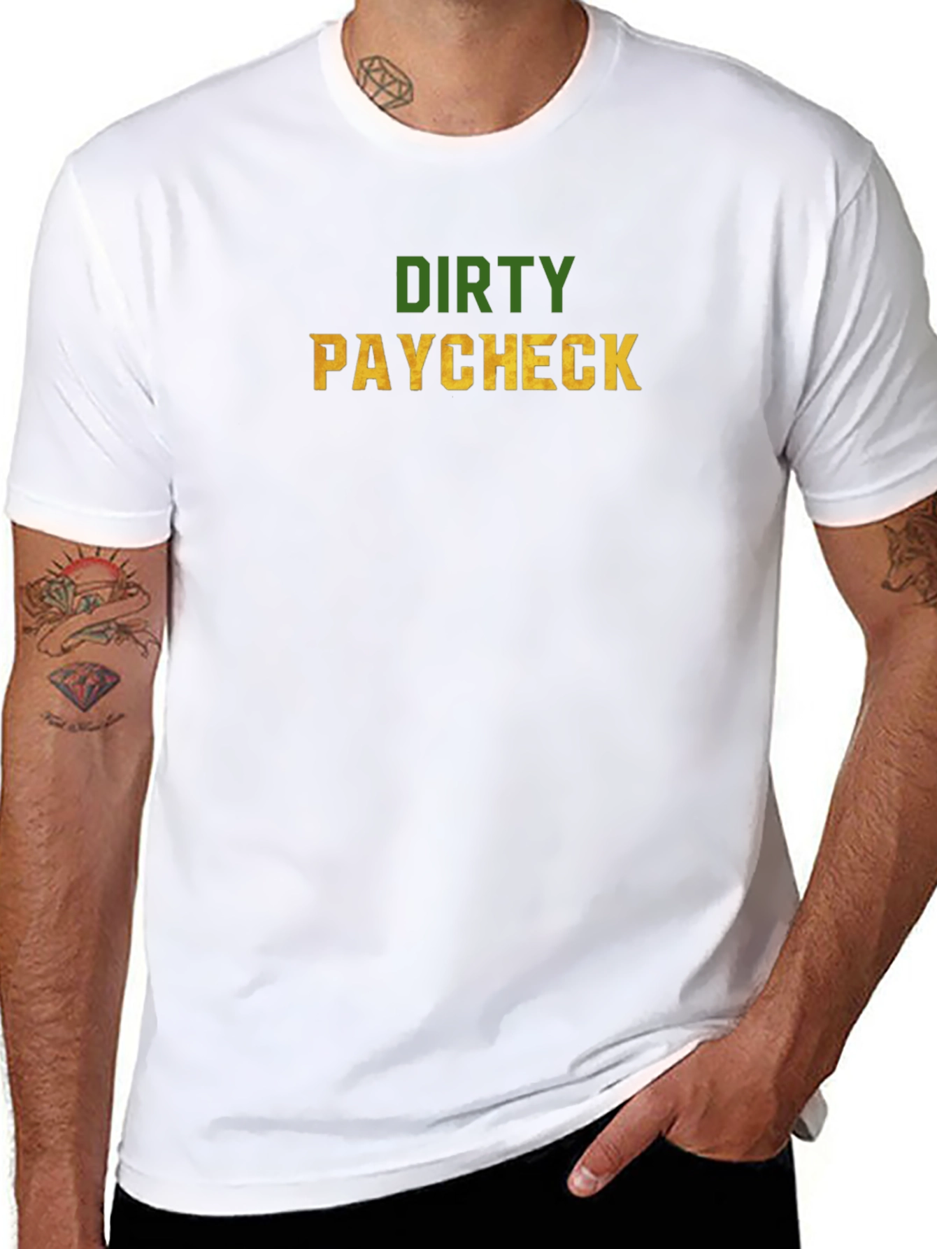 Dirty Paycheck Graphic Tee - Novelty T-Shirt