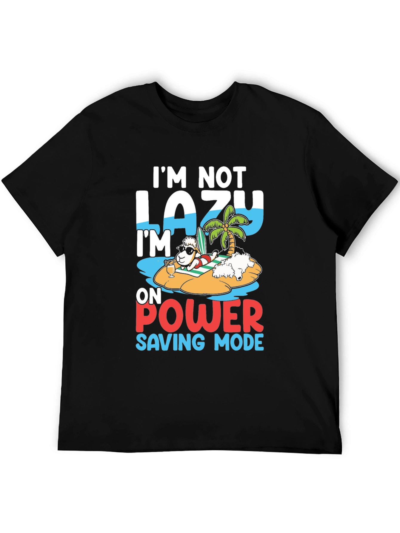Lazy Power Saving Mode Sheep T-Shirt