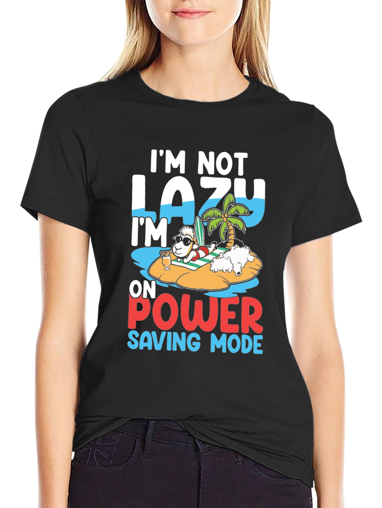 Lazy Power Saving Mode Sheep T-Shirt