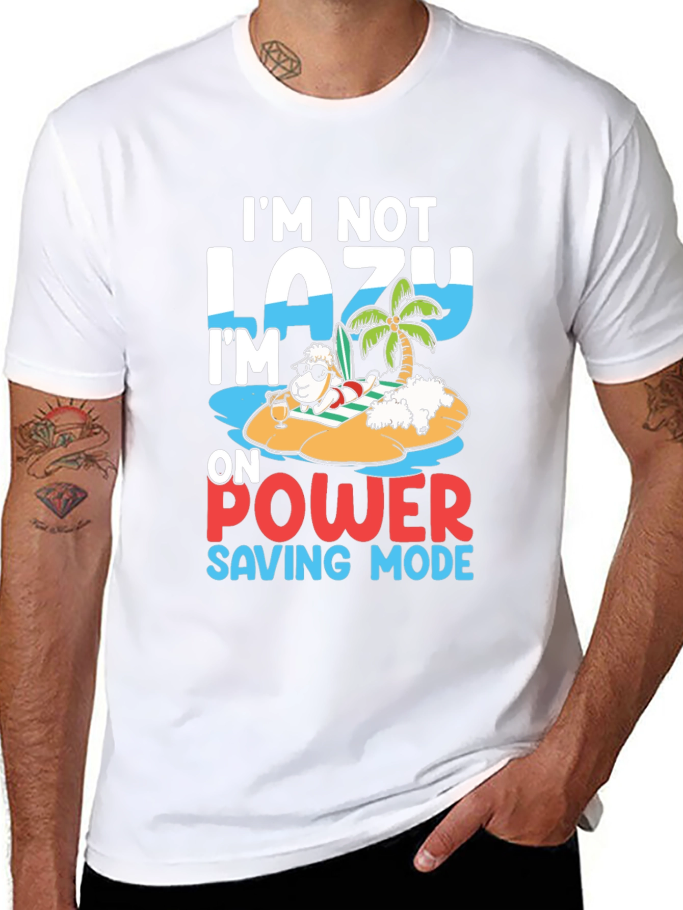 Lazy Power Saving Mode Sheep T-Shirt