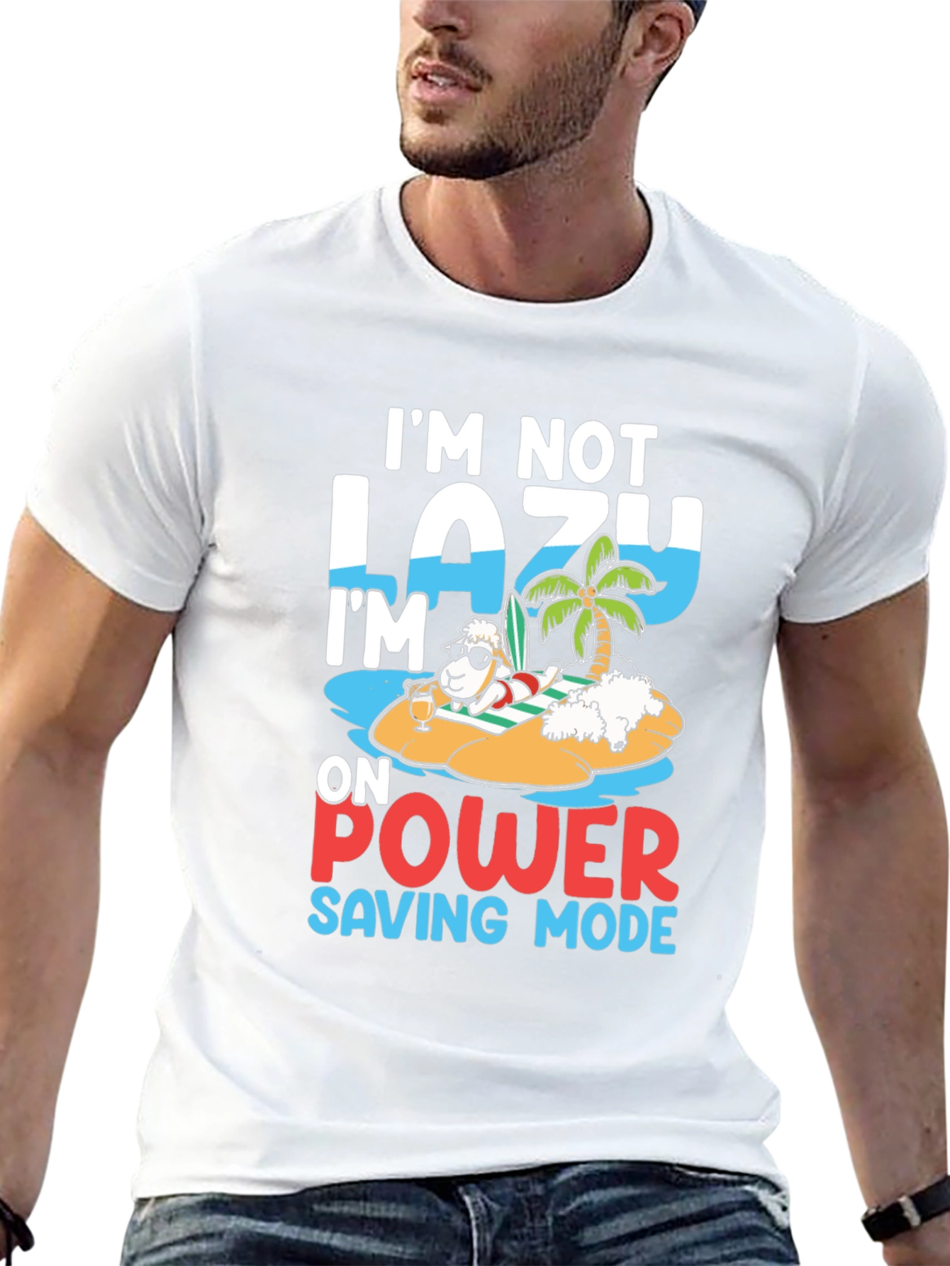 Lazy Power Saving Mode Sheep T-Shirt