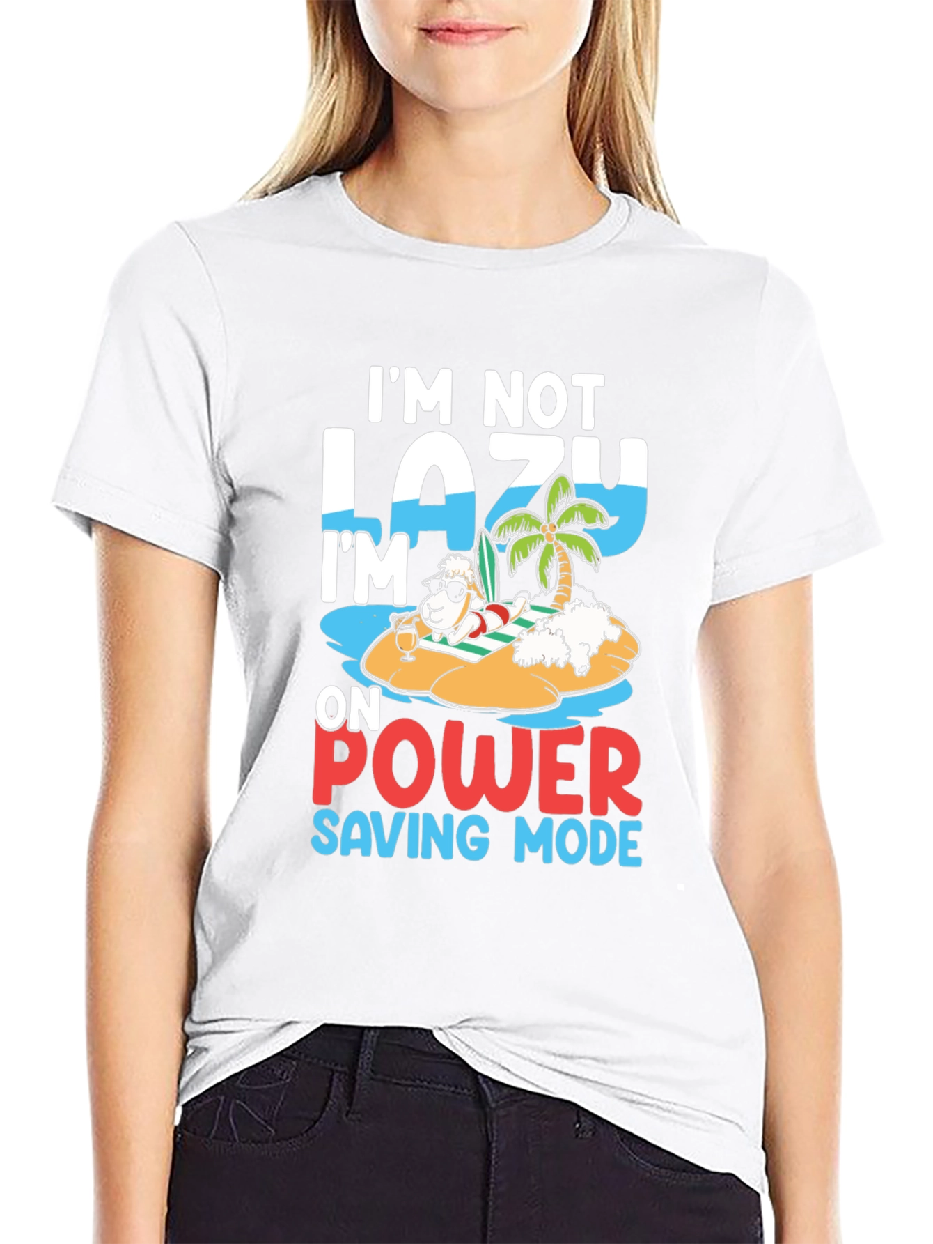 Lazy Power Saving Mode Sheep T-Shirt