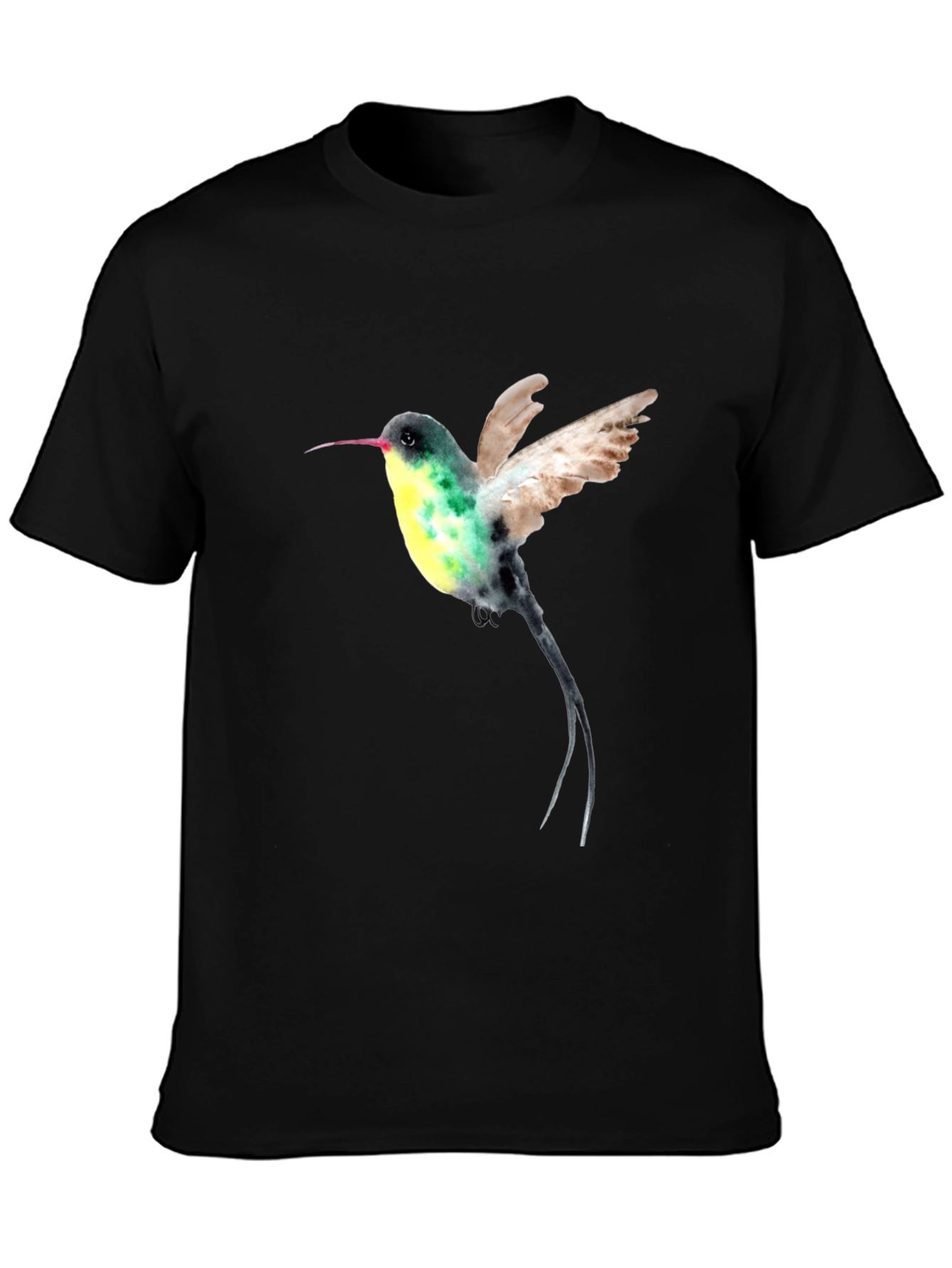 Hummingbird Graphic Black T-Shirt
