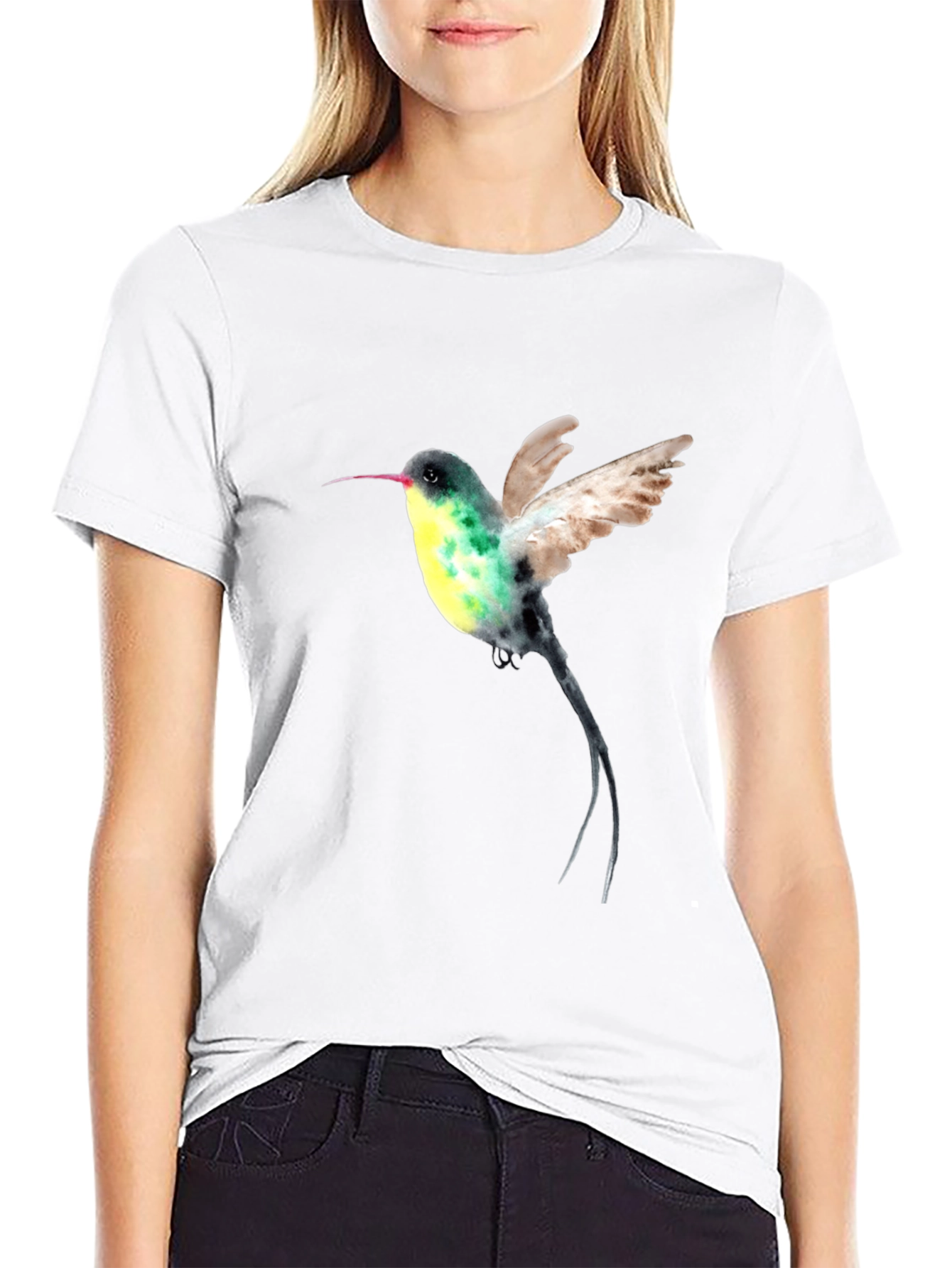 Hummingbird Graphic Black T-Shirt