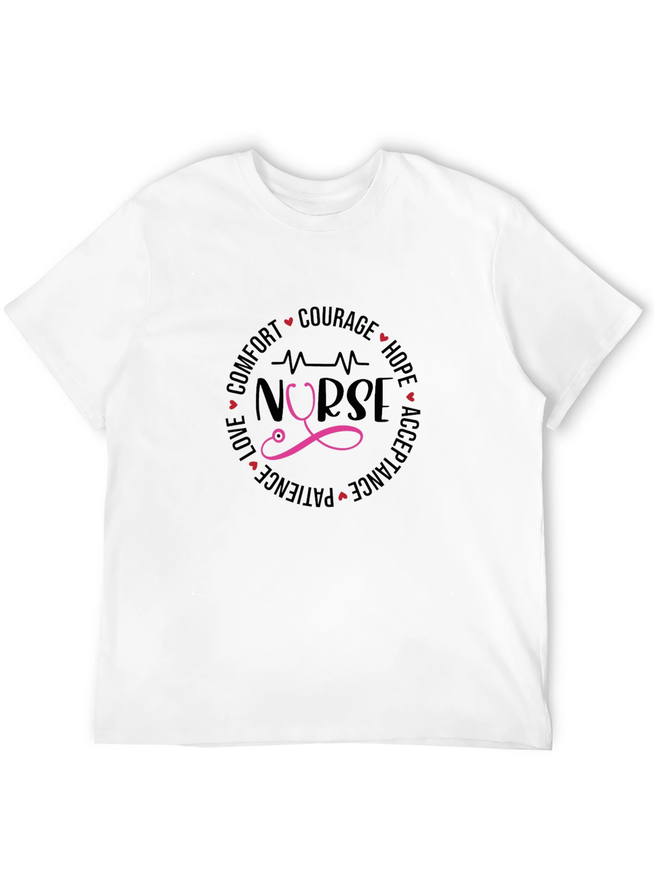 Nurse Heartbeat Stethoscope Graphic Tee