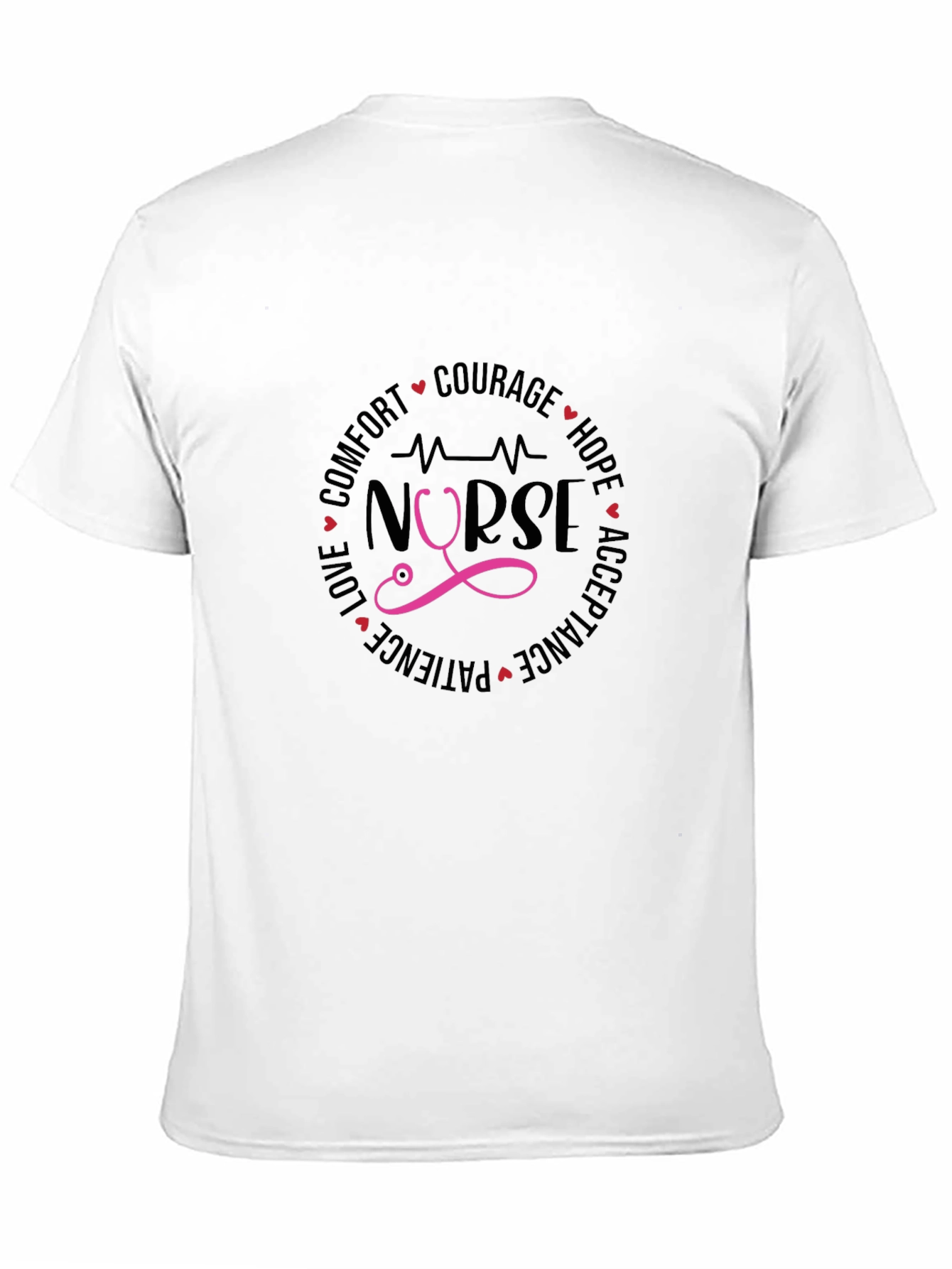 Nurse Heartbeat Stethoscope Graphic Tee