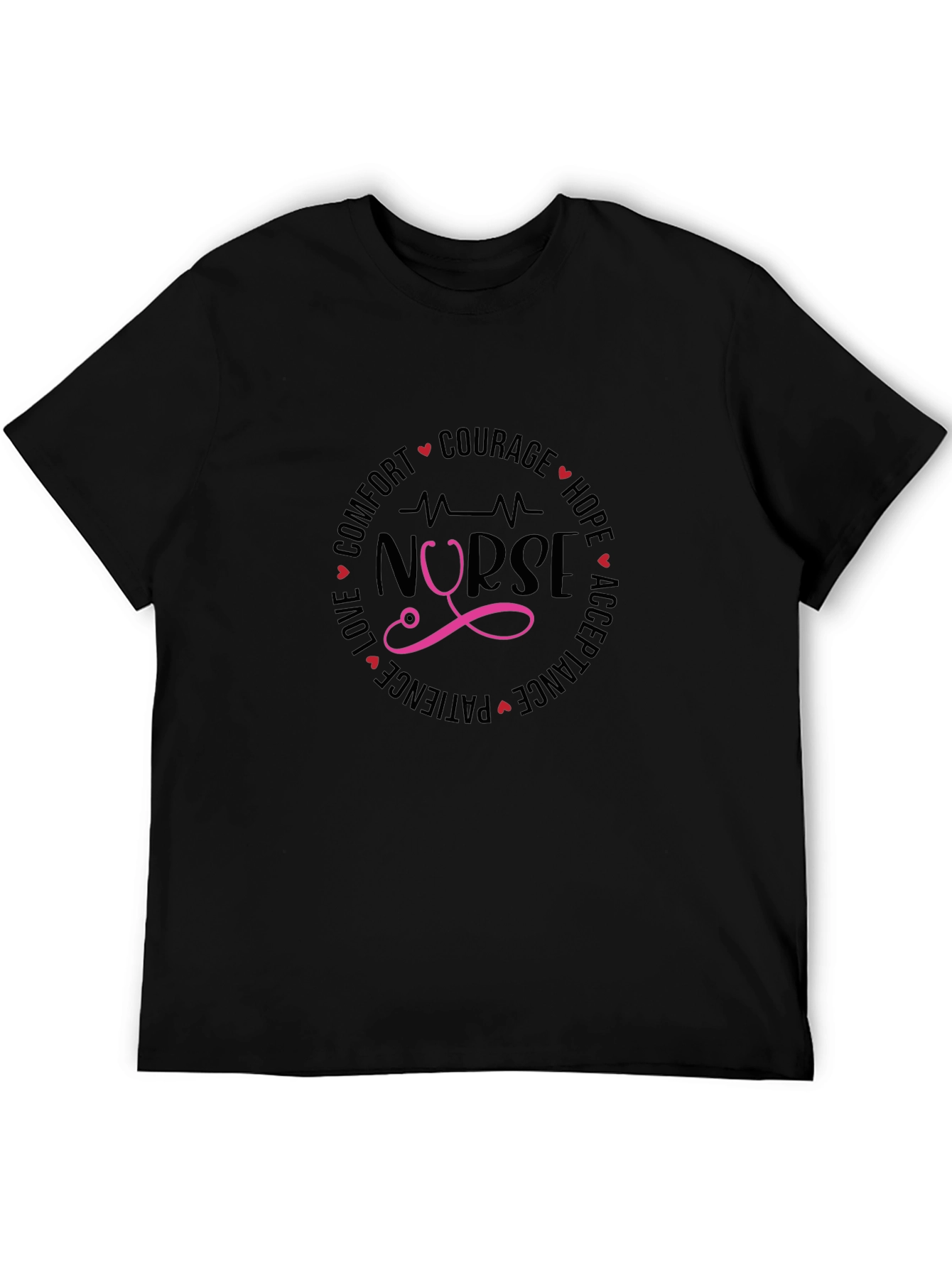 Nurse Heartbeat Stethoscope Graphic Tee