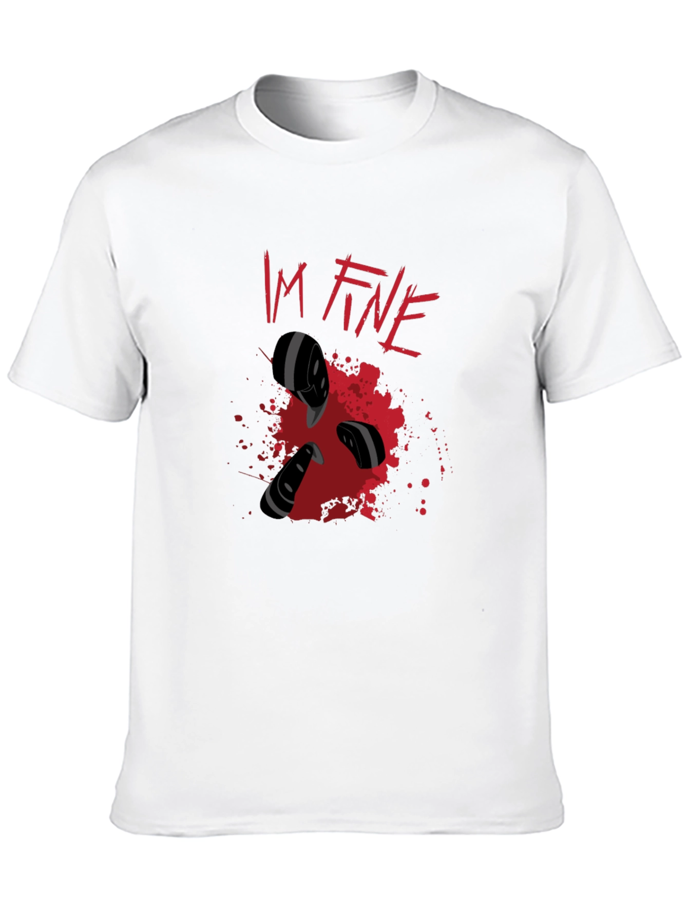 Im Fine Graphic T-Shirt - Black Cotton Tee