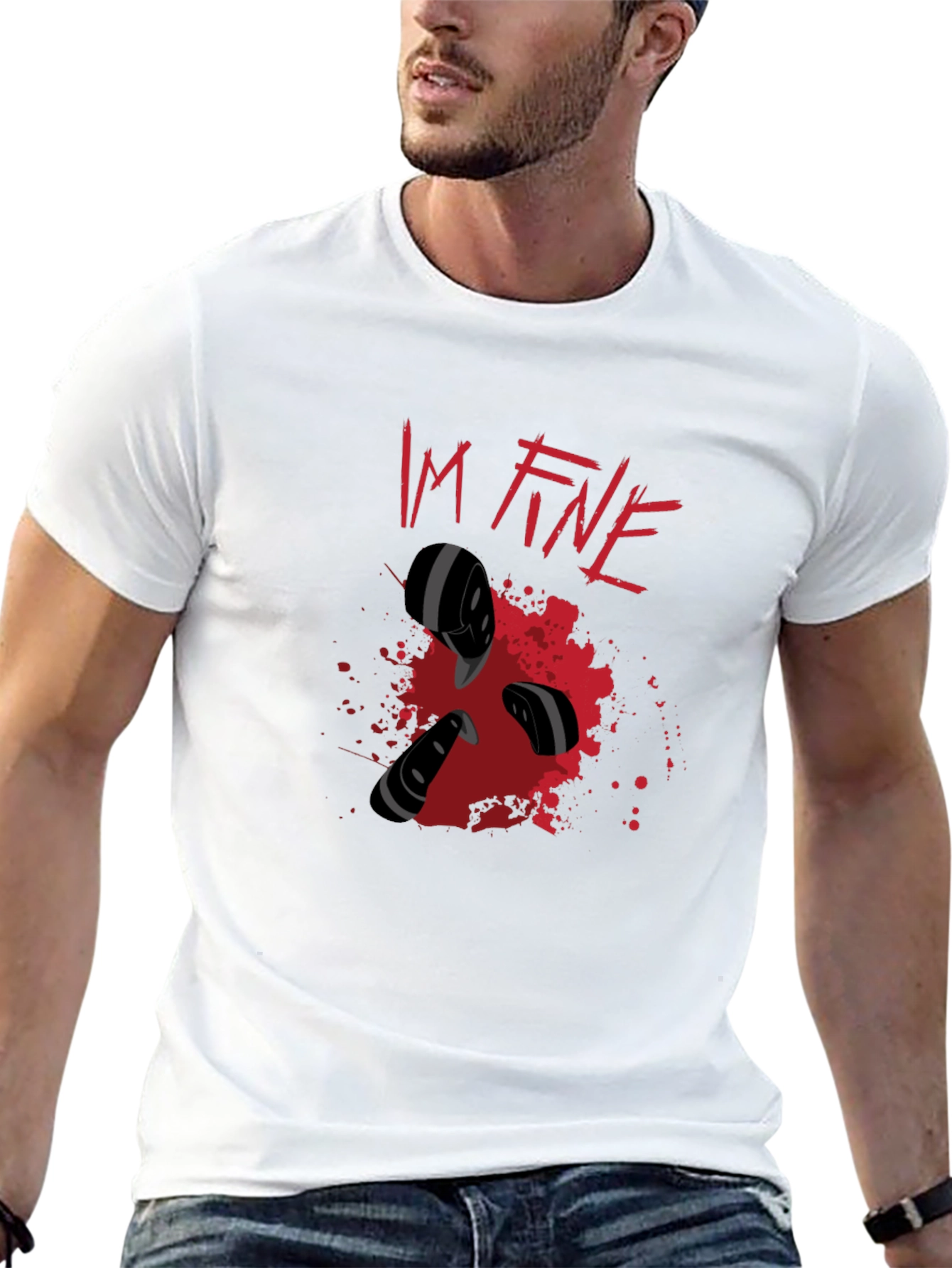 Im Fine Graphic T-Shirt - Black Cotton Tee
