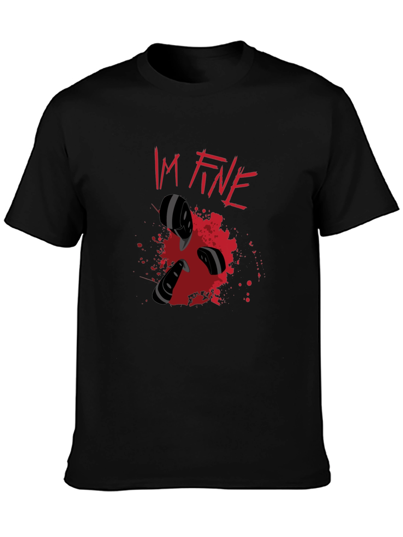 Im Fine Graphic T-Shirt - Black Cotton Tee