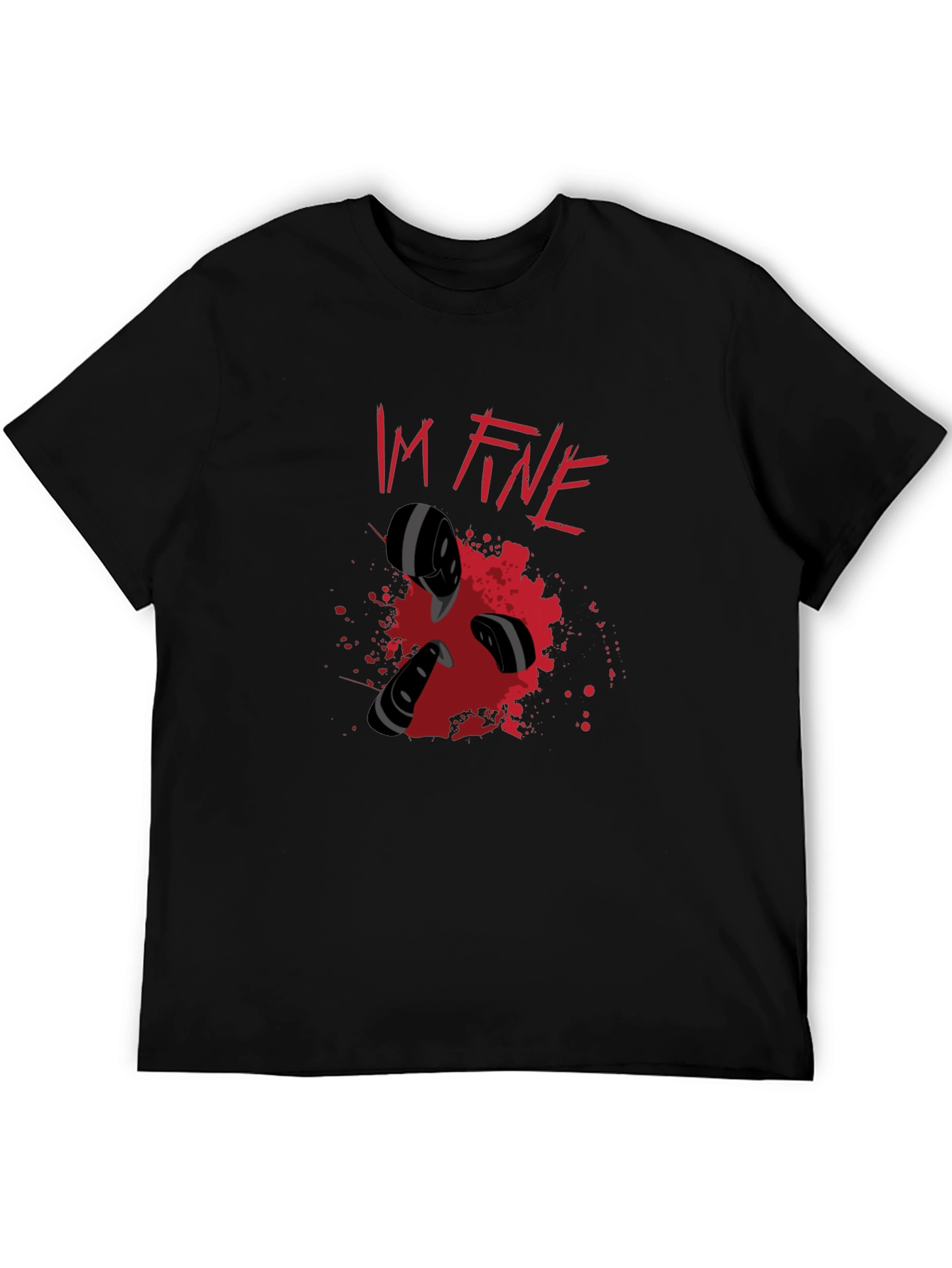Im Fine Graphic T-Shirt - Black Cotton Tee