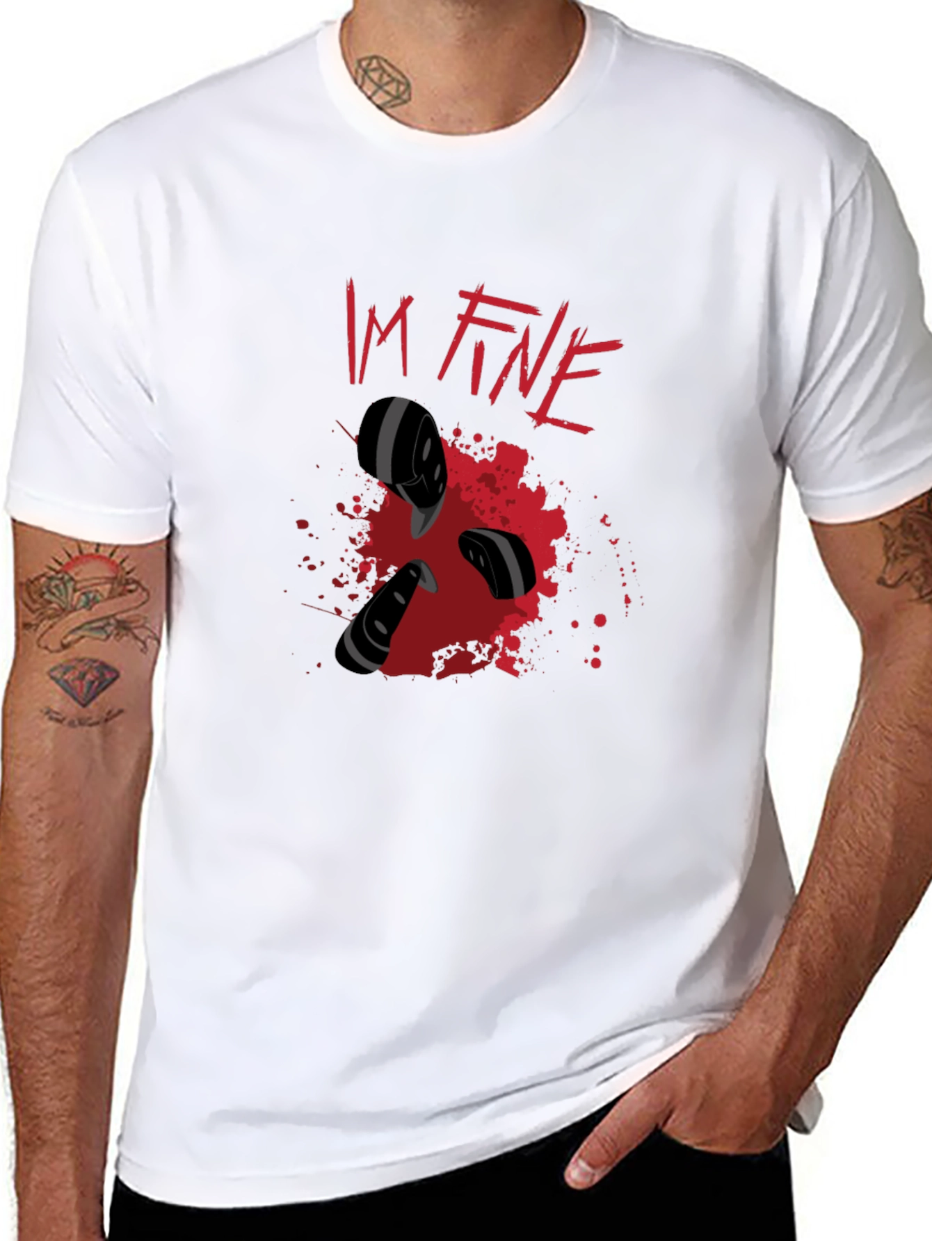 Im Fine Graphic T-Shirt - Black Cotton Tee
