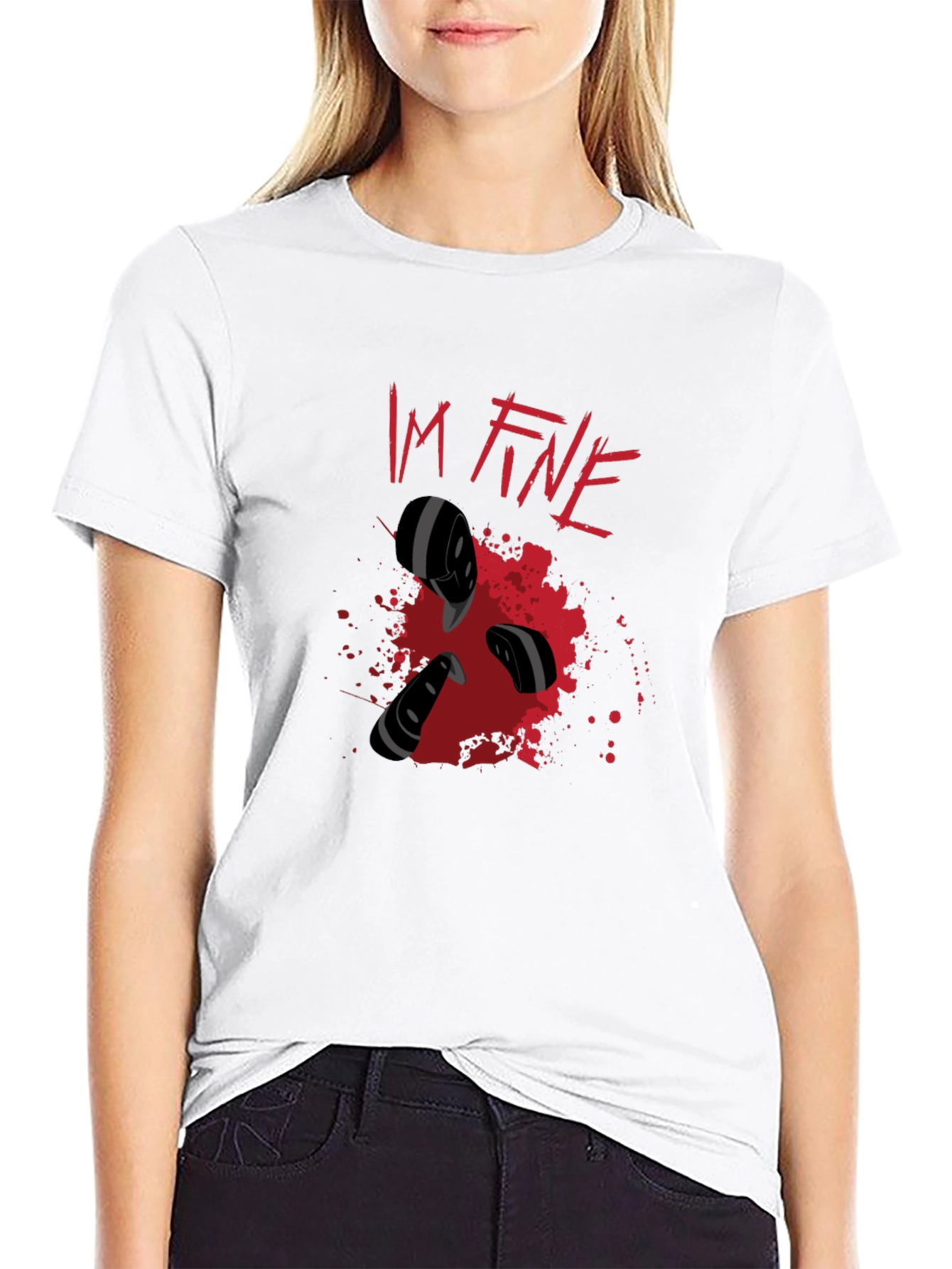 Im Fine Graphic T-Shirt - Black Cotton Tee