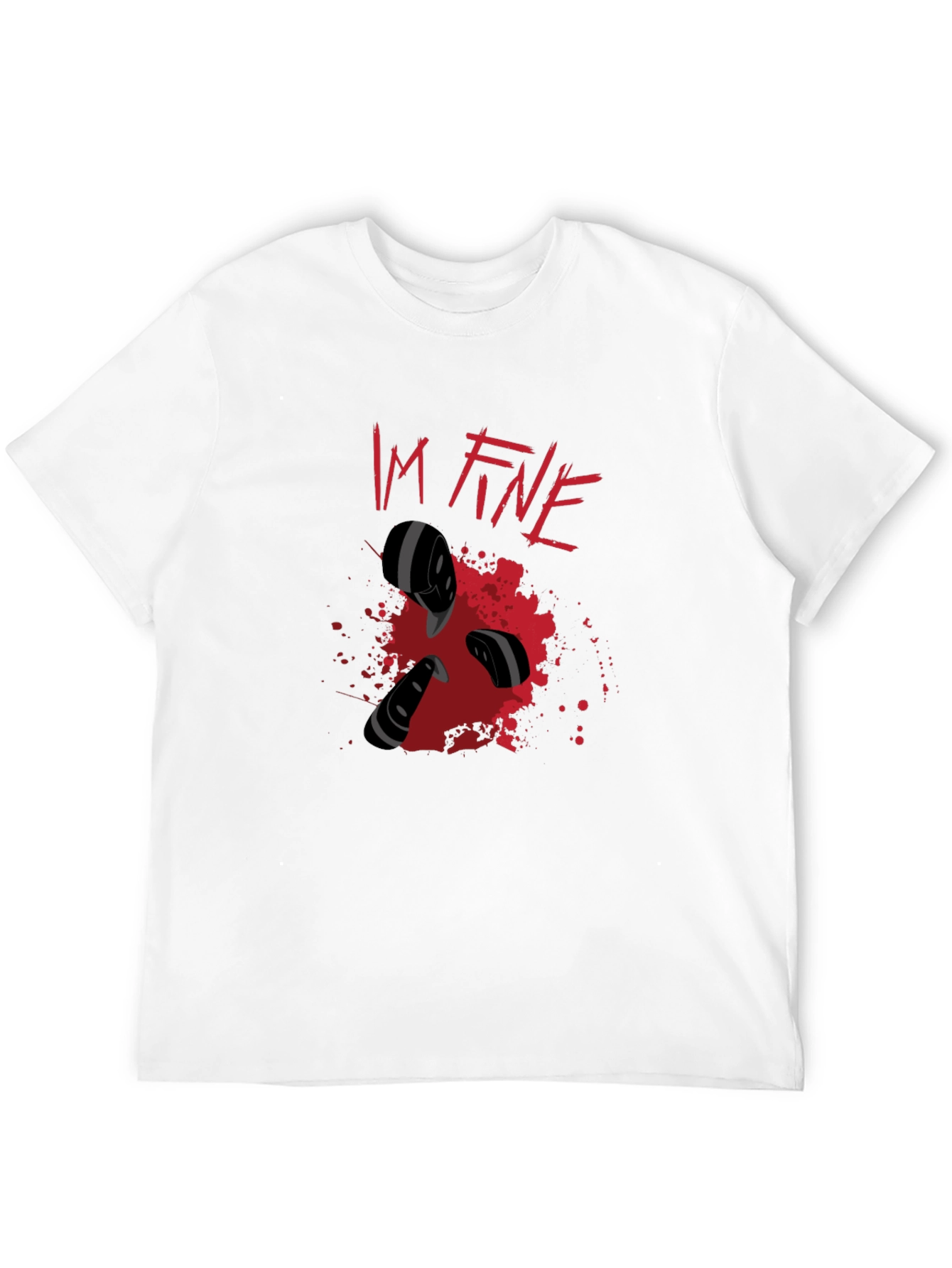 Im Fine Graphic T-Shirt - Black Cotton Tee