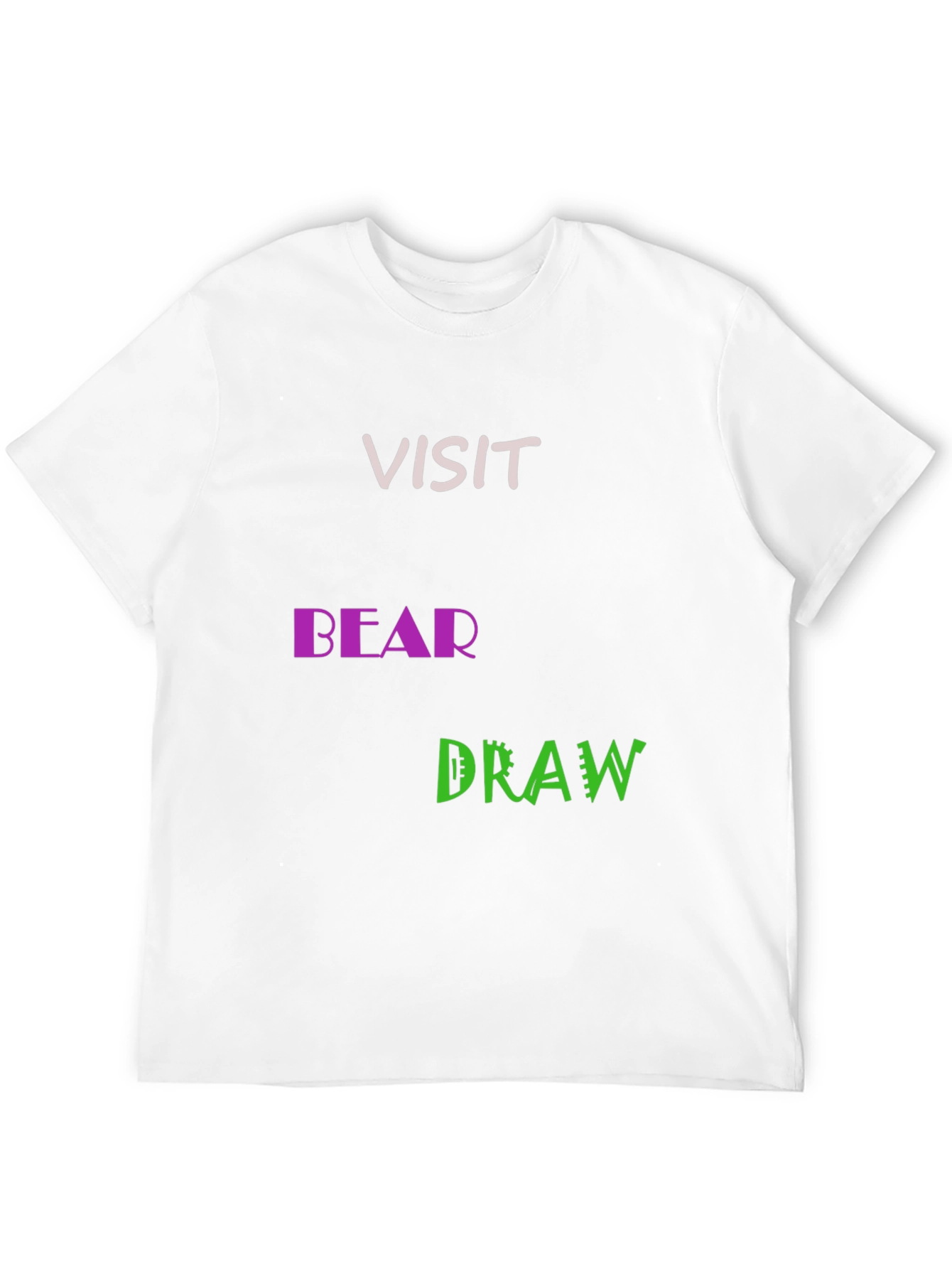 Visit Bear Draw Graphic Tee - Black