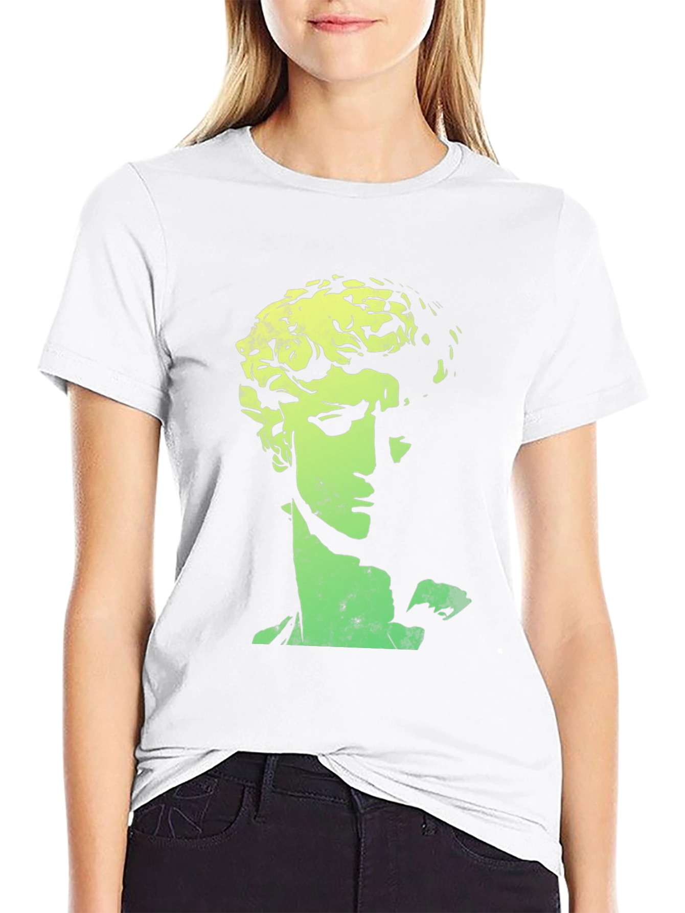 Statue Head Graphic Tee - Black Unisex T-Shirt