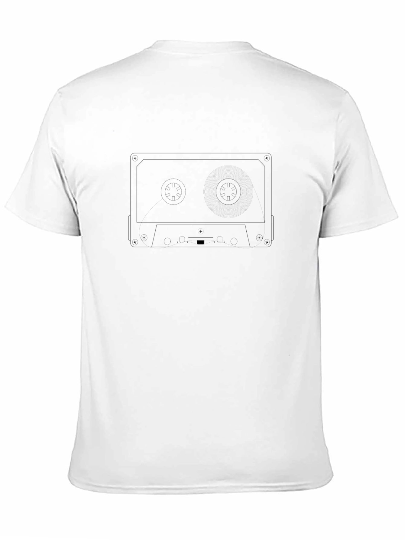 Retro Cassette Tape Graphic Tee - Black