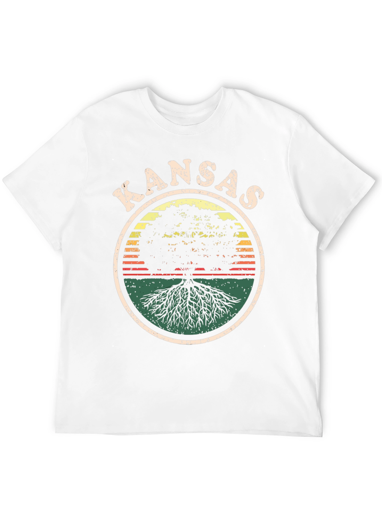 Kansas Tree Roots Graphic Tee - Unisex Black T-Shirt