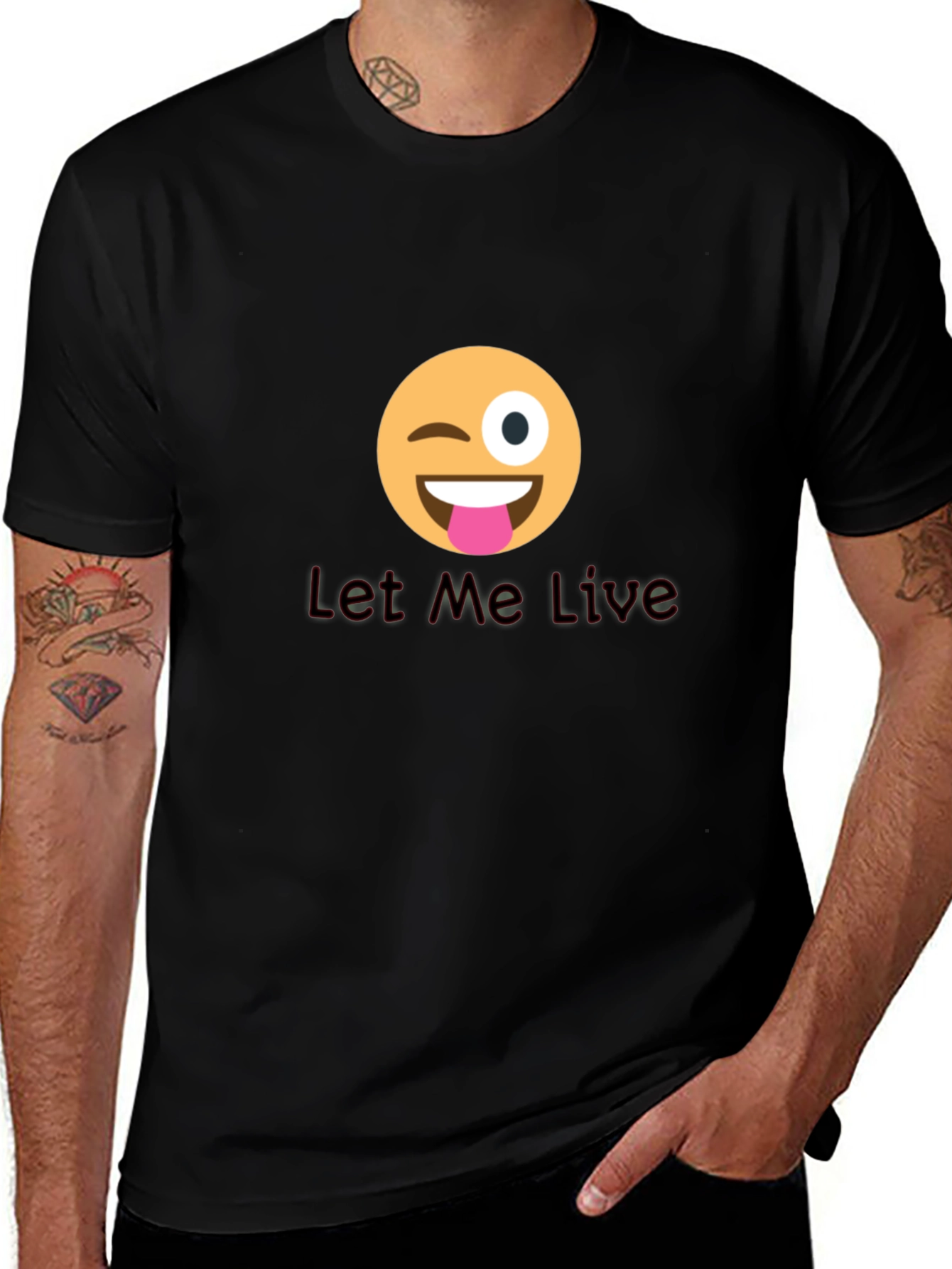Winking Emoji T-Shirt - Let Me Live