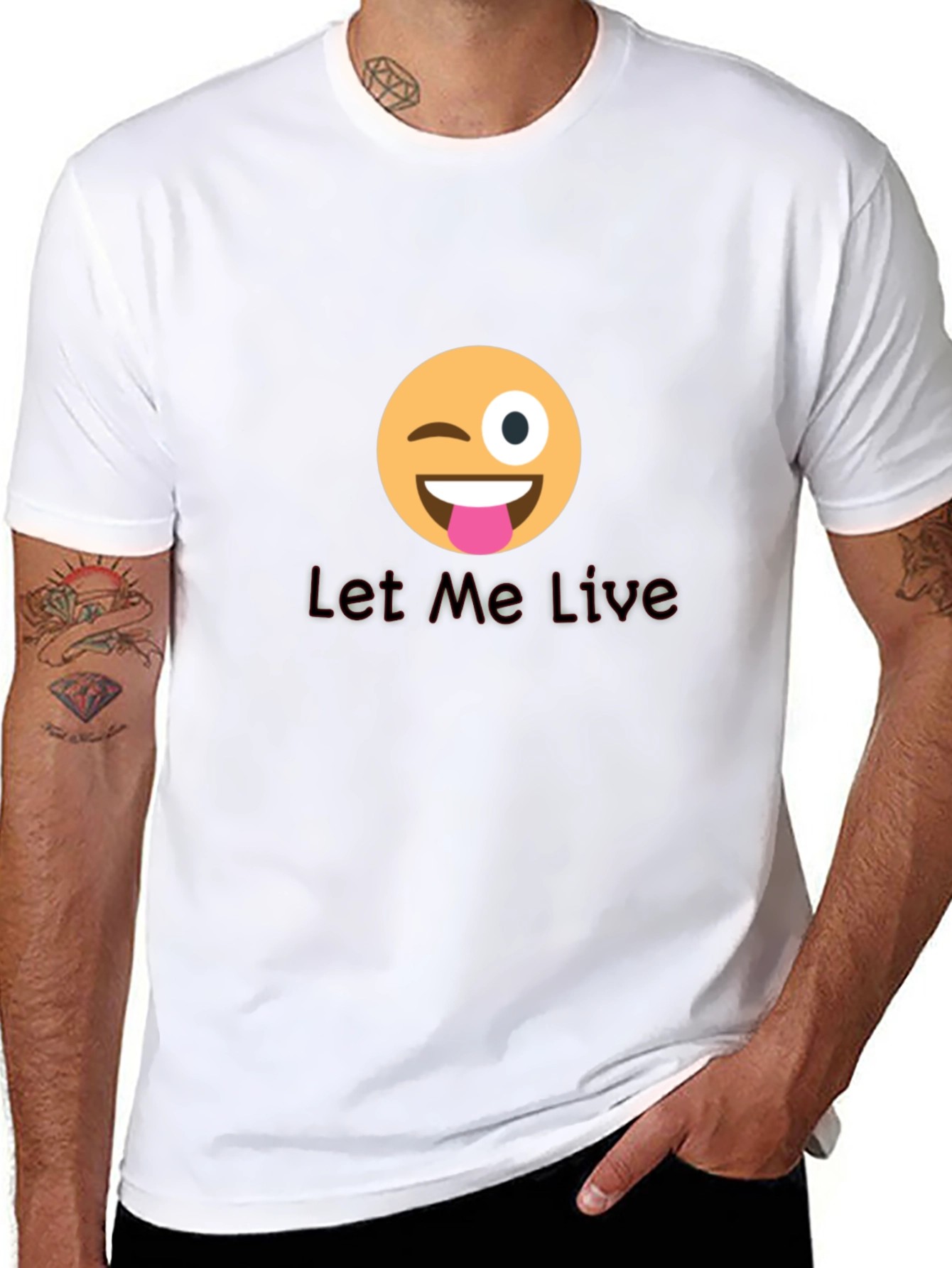Winking Emoji T-Shirt - Let Me Live