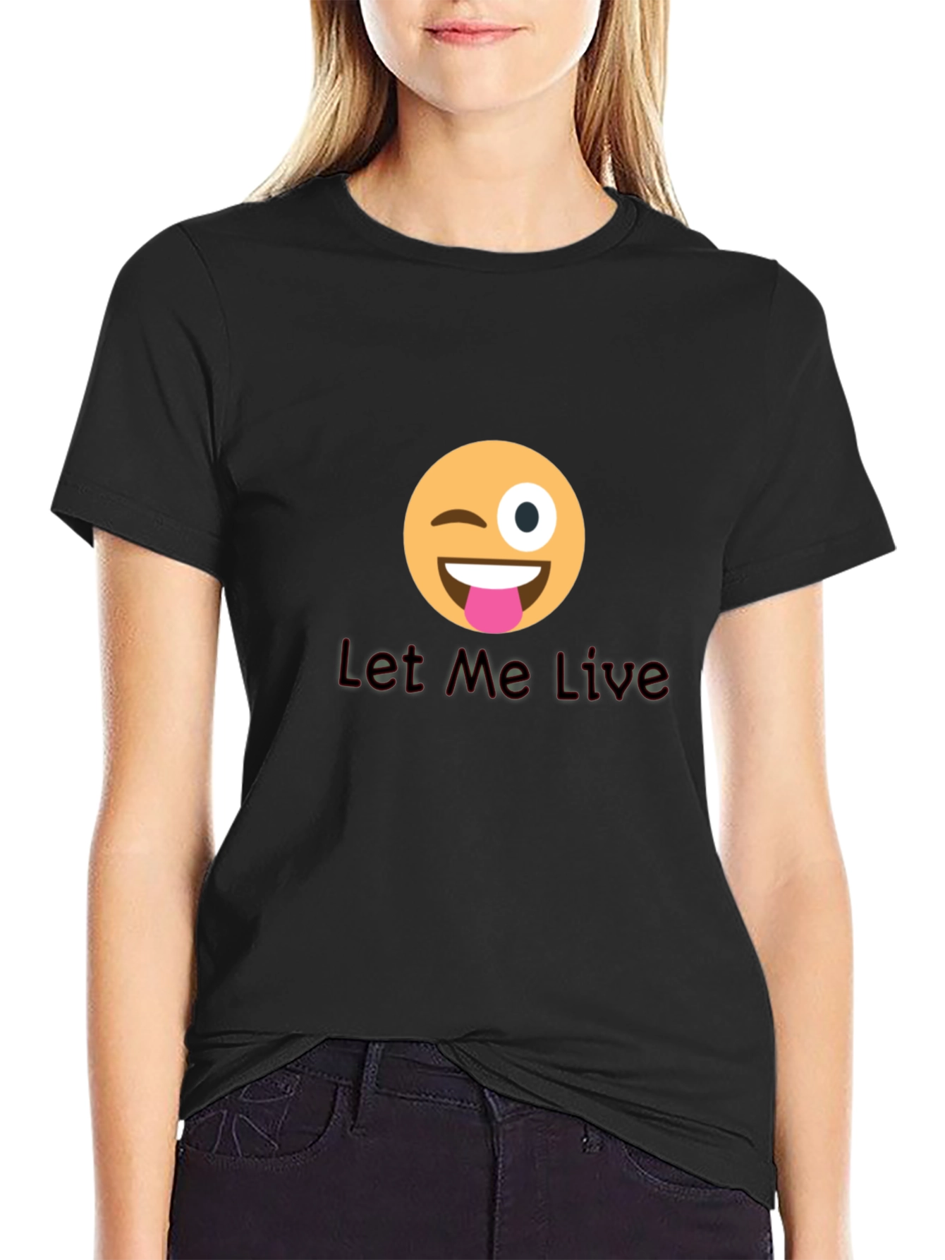 Winking Emoji T-Shirt - Let Me Live