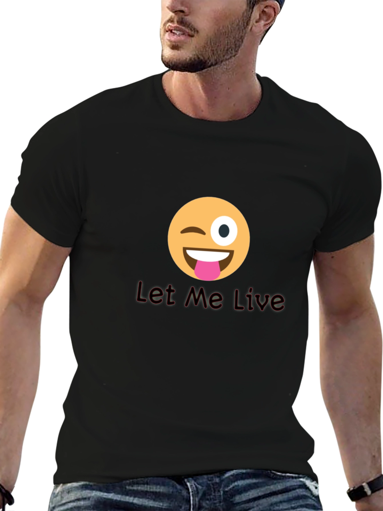 Winking Emoji T-Shirt - Let Me Live