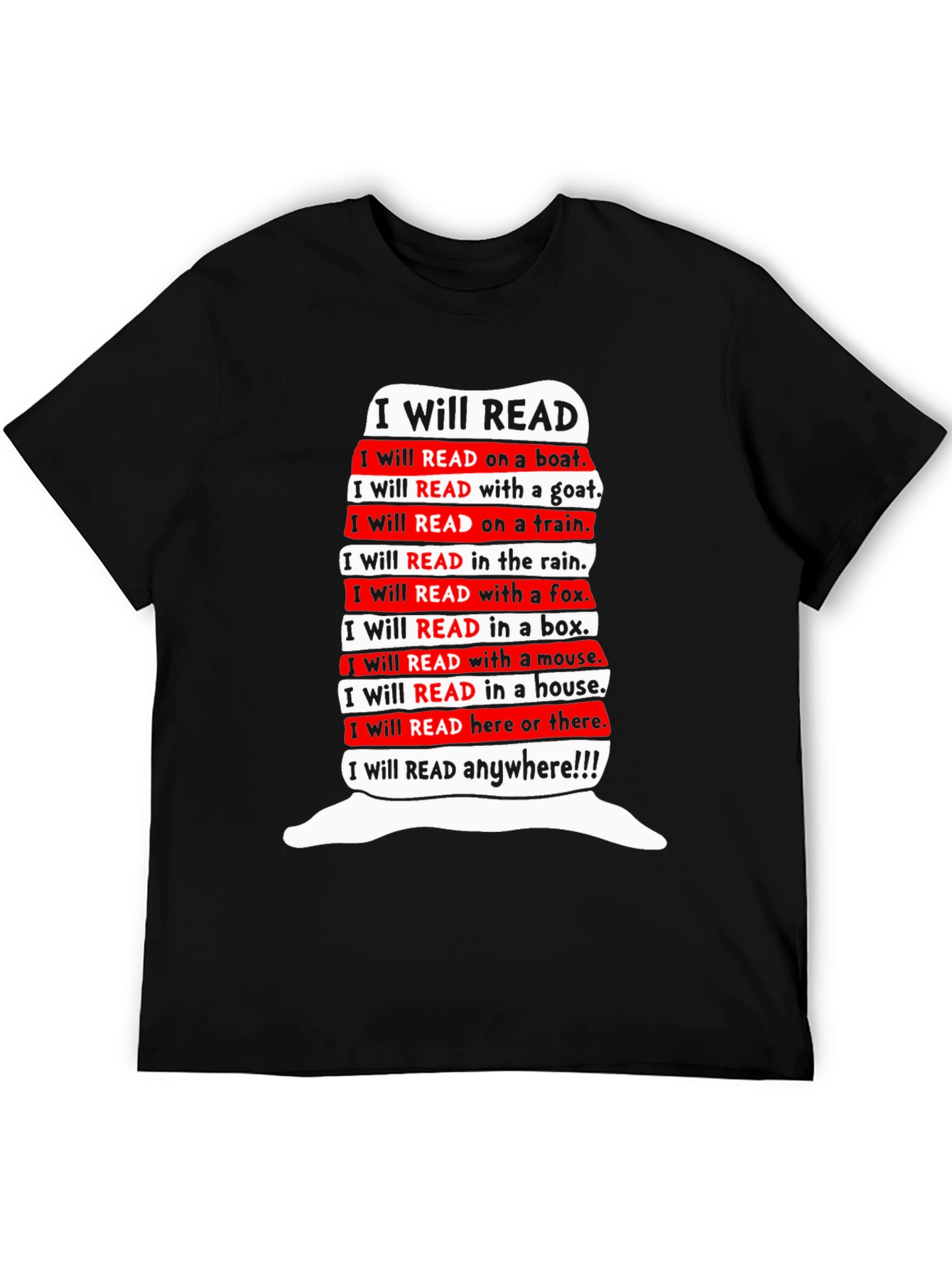 I Will Read T-Shirt - Dr. Seuss Inspired