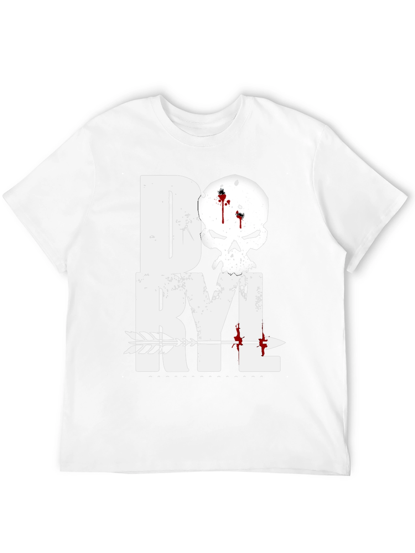 Daryl Skull Arrow T-Shirt - Walking Dead Inspired