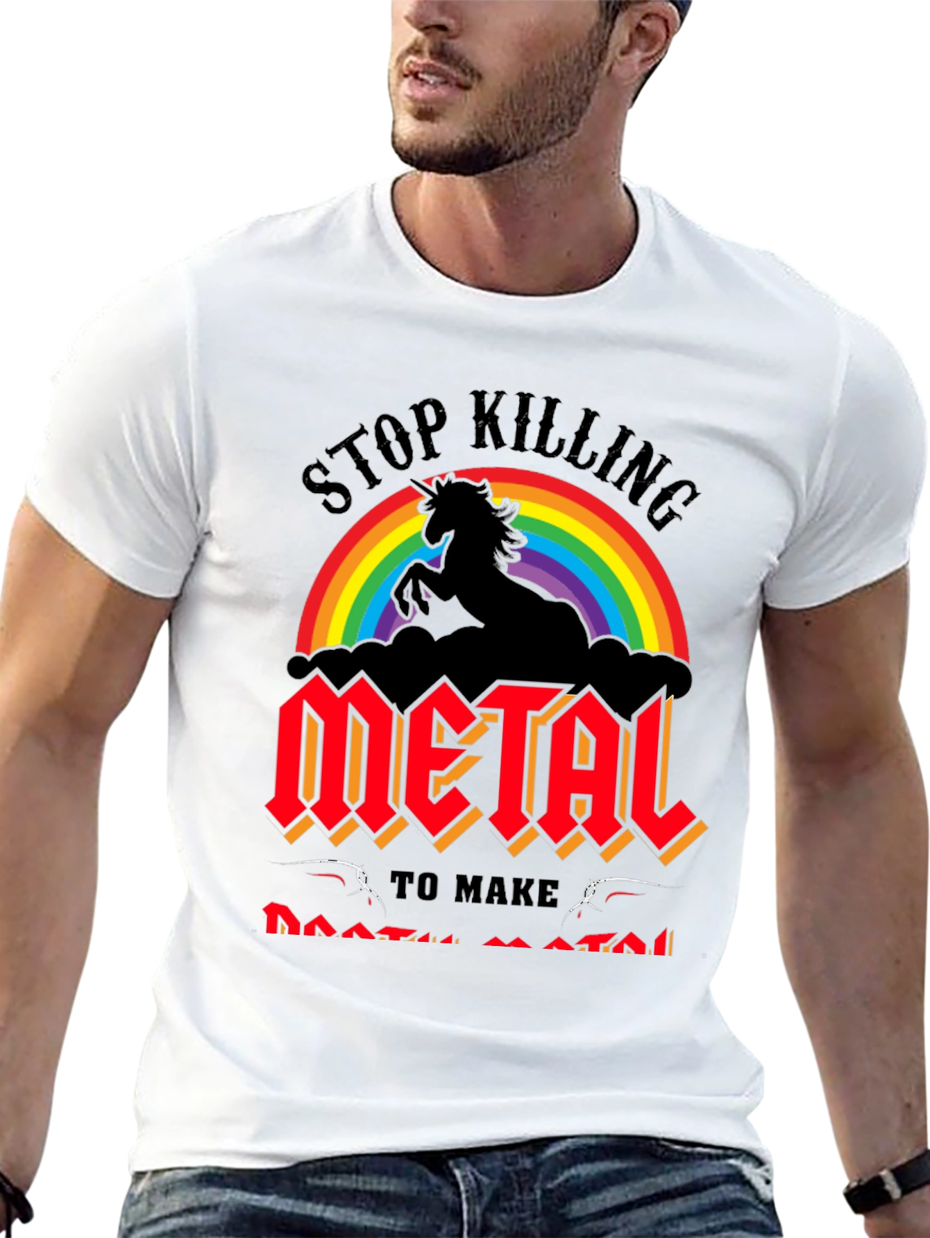 Stop Killing Unicorn Metal Band T-Shirt