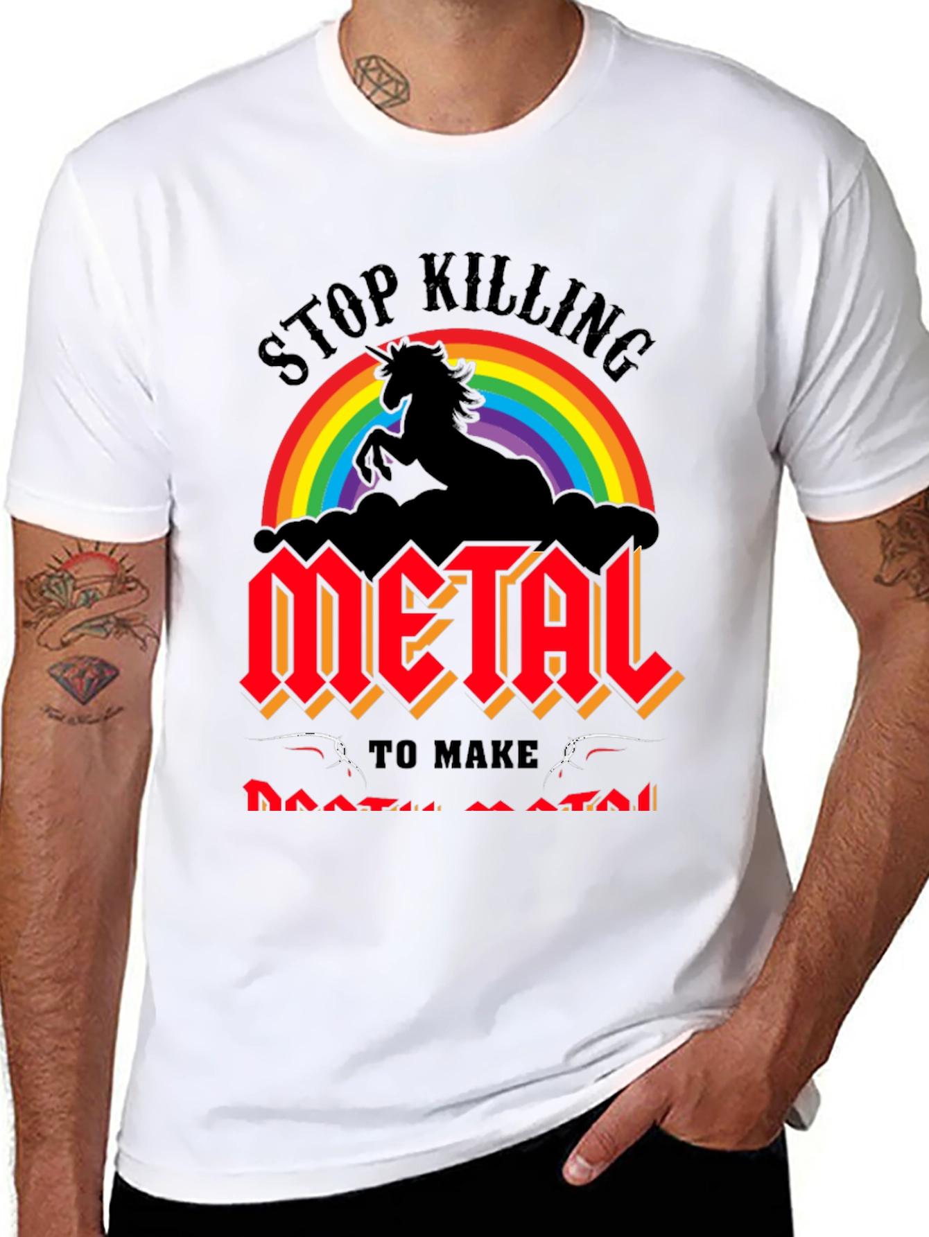 Stop Killing Unicorn Metal Band T-Shirt