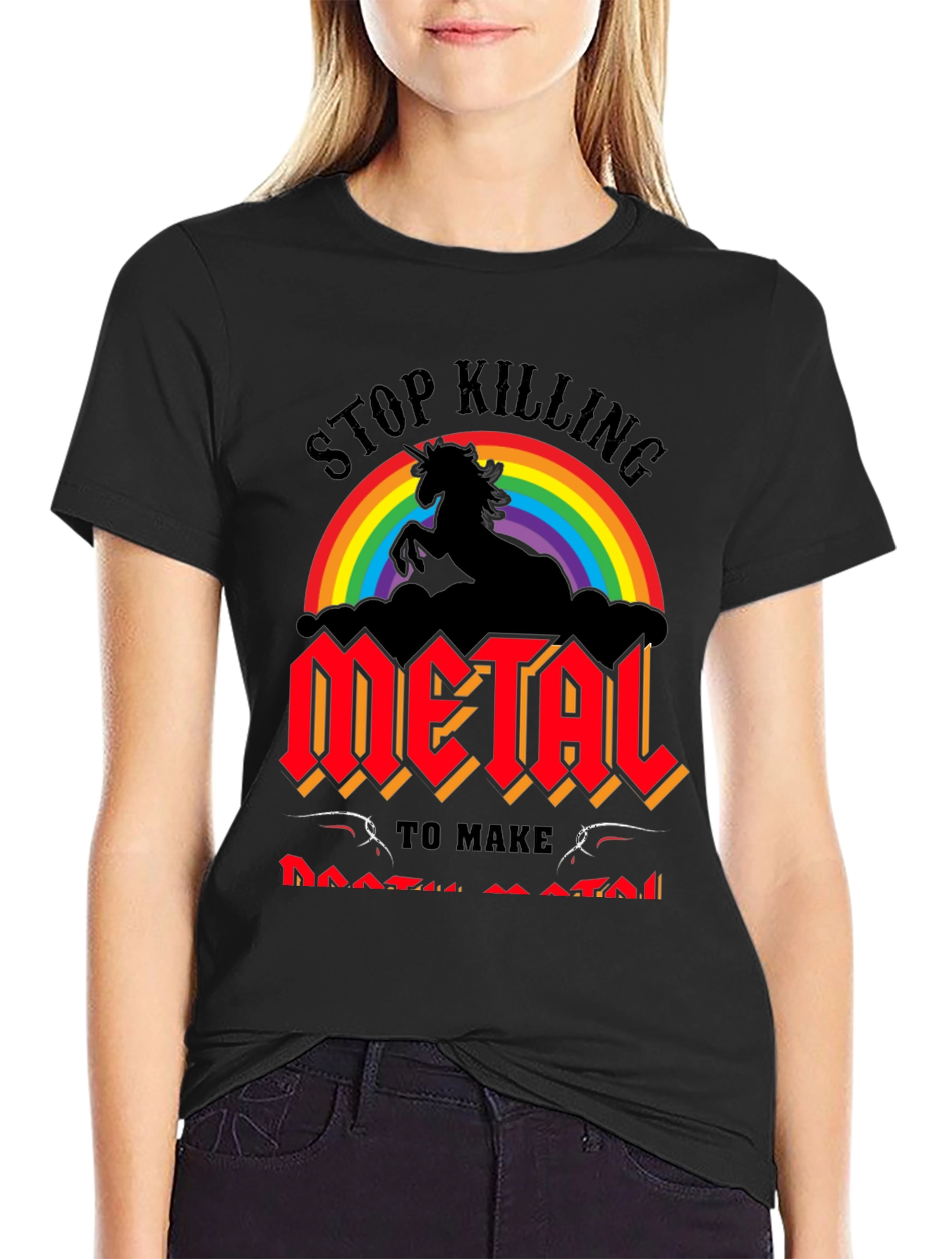 Stop Killing Unicorn Metal Band T-Shirt