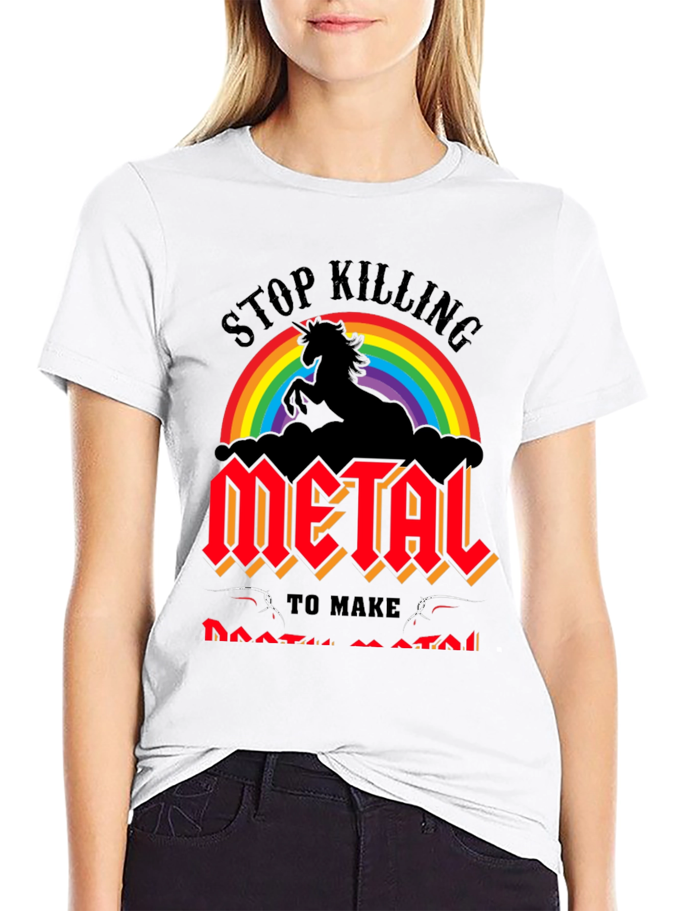 Stop Killing Unicorn Metal Band T-Shirt