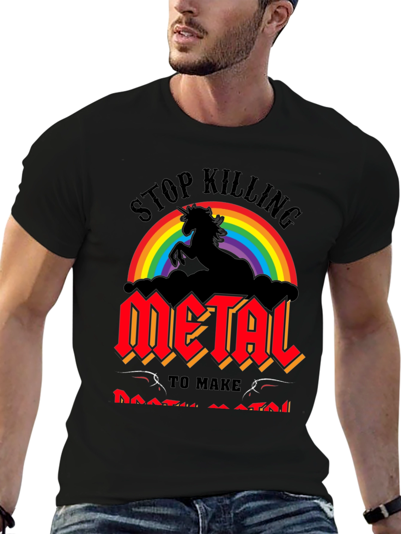 Stop Killing Unicorn Metal Band T-Shirt