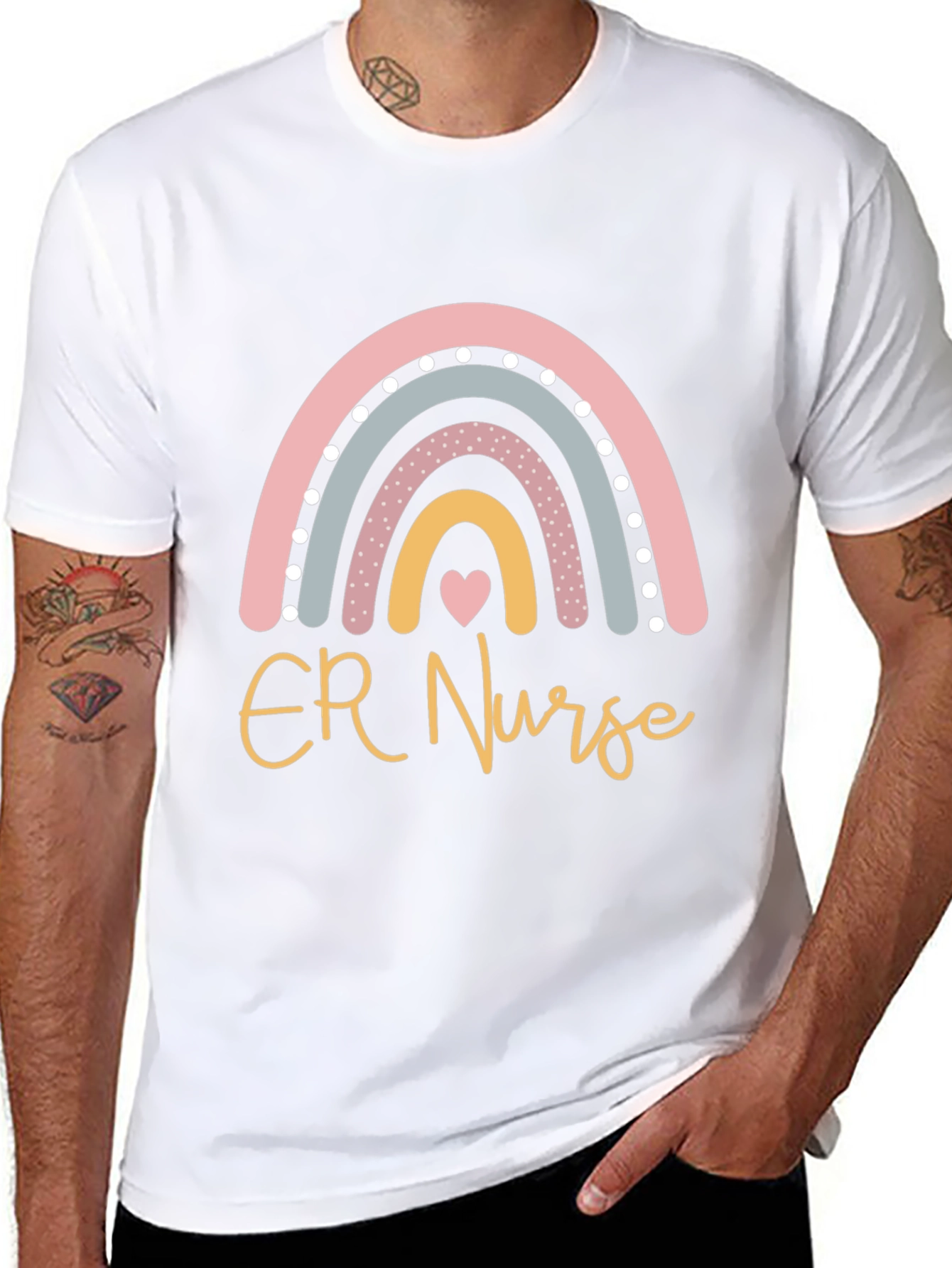 ER Nurse Rainbow Graphic T-Shirt