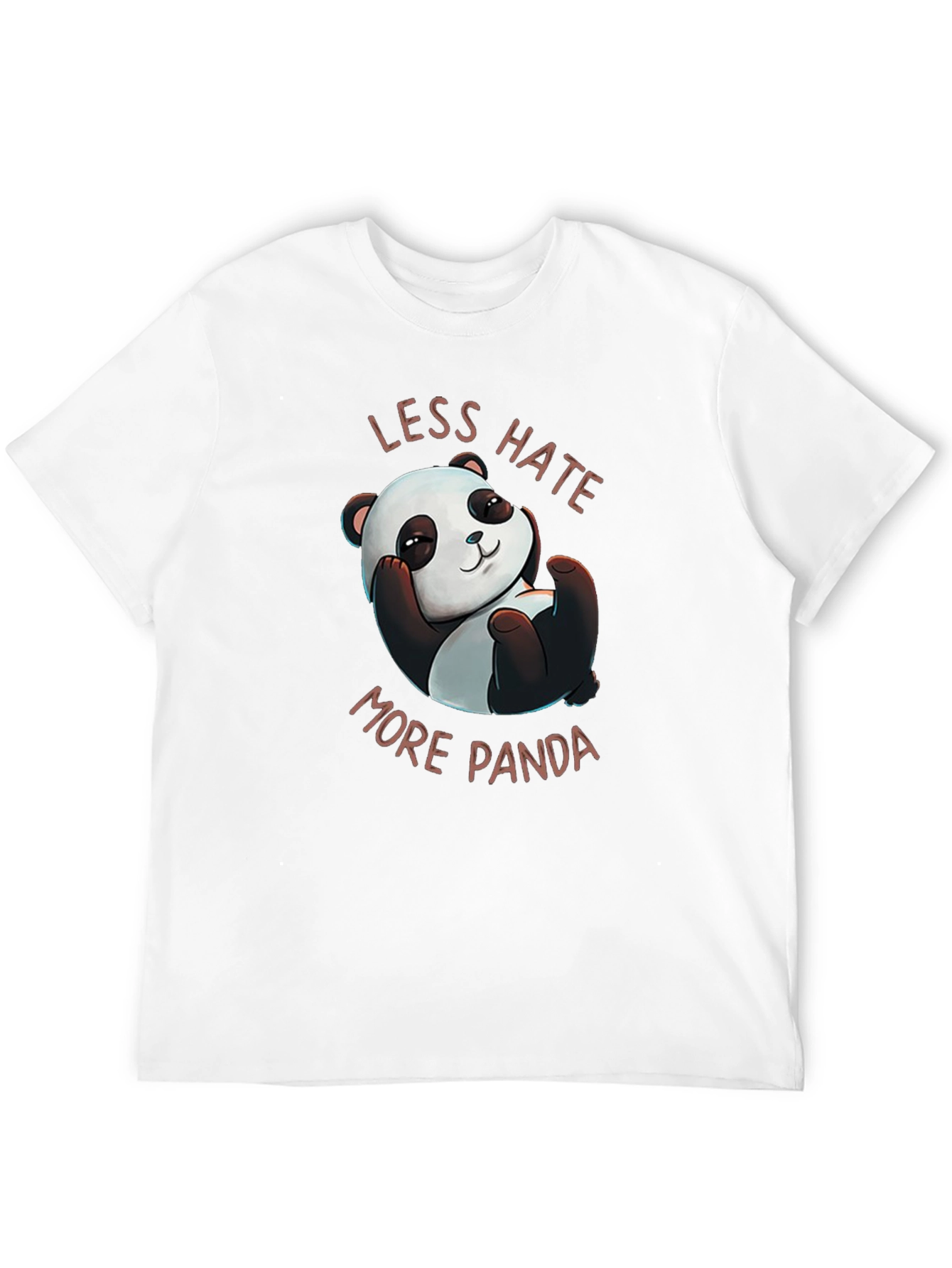 Less Hate More Panda Black T-Shirt