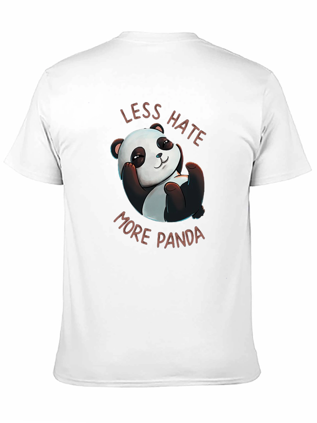 Less Hate More Panda Black T-Shirt