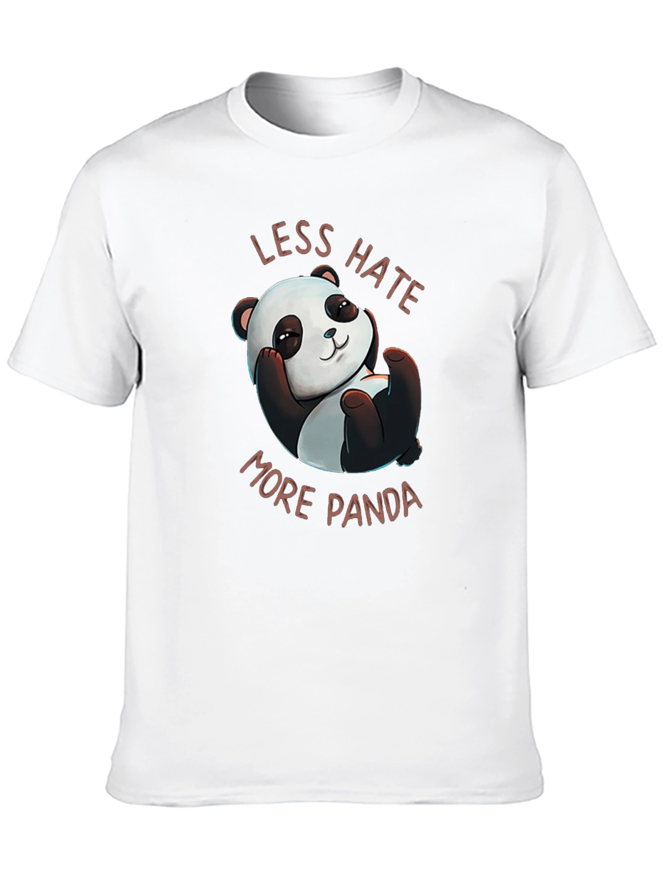 Less Hate More Panda Black T-Shirt