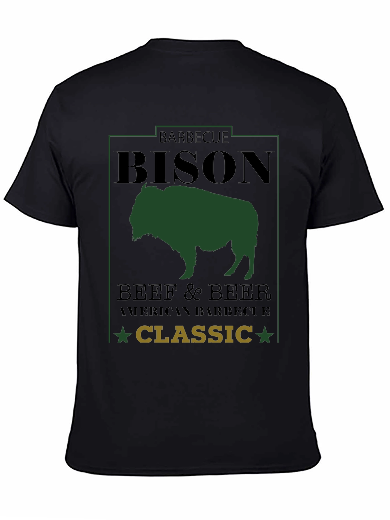 Bison Barbecue T-Shirt - Classic Beef & Beer Tee