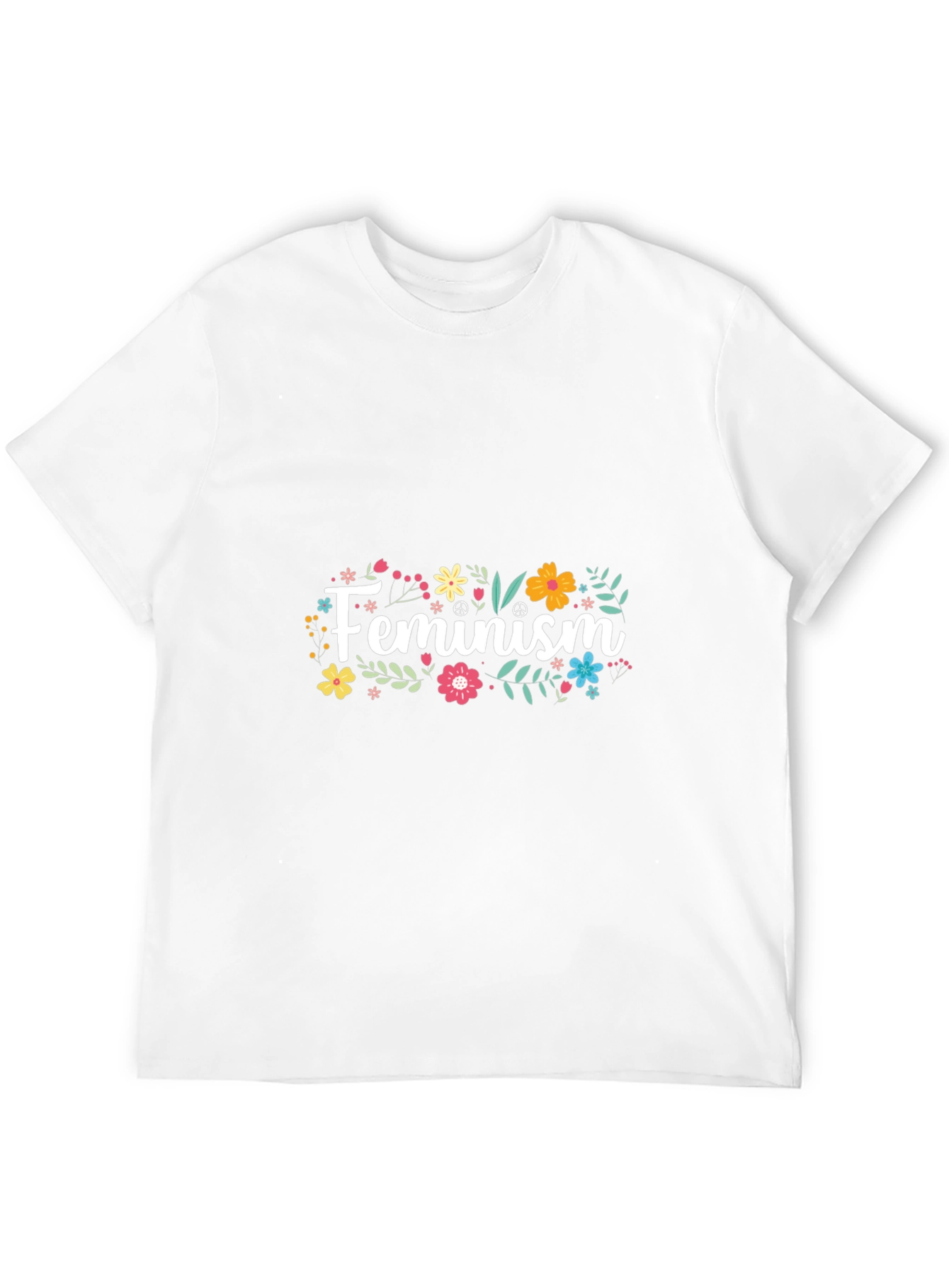 Feminism Floral T-Shirt - Black Graphic Tee