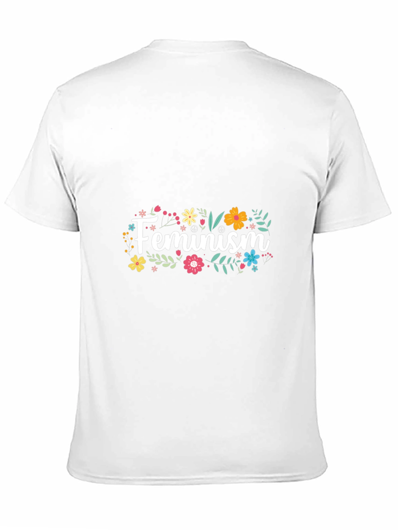 Feminism Floral T-Shirt - Black Graphic Tee